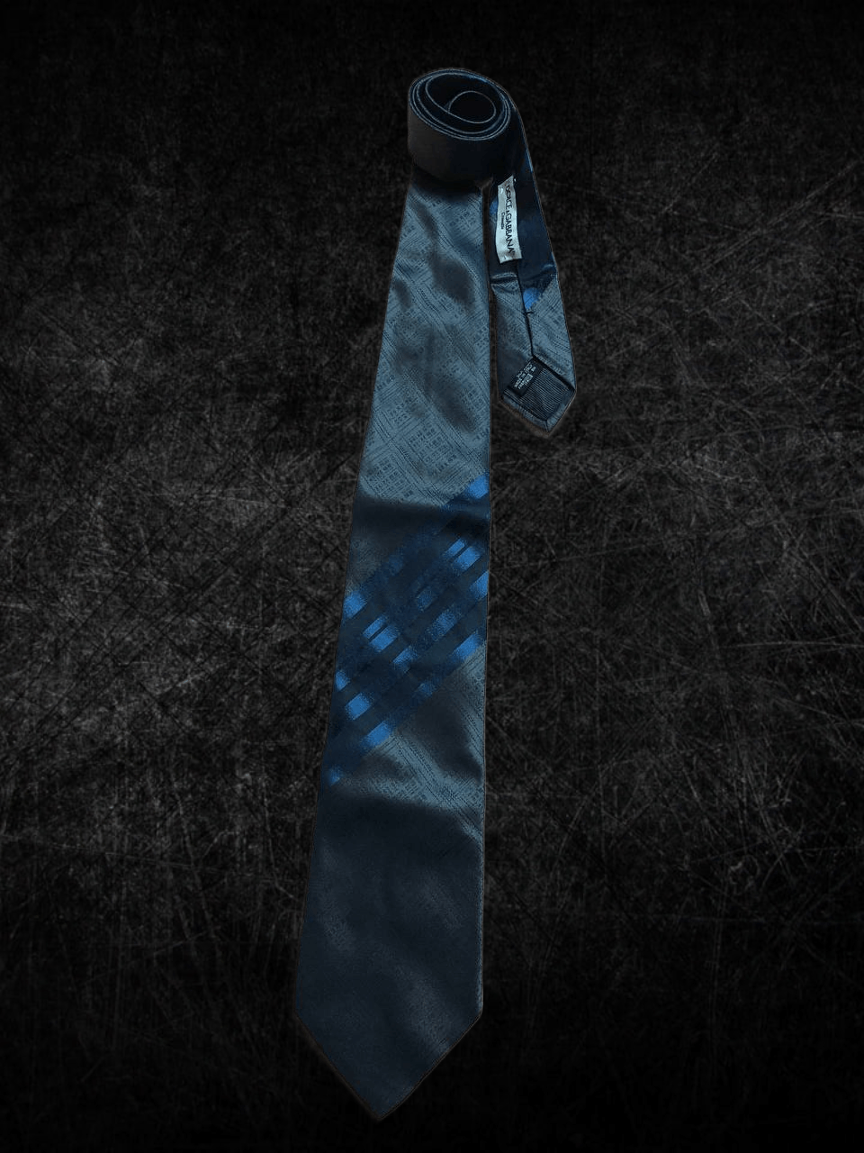 Dolce & Gabbana Dolce & Gabbana Men's Silk Tie Striped Blue Classic Neck Tie Size ONE SIZE - 1 Thumbnail