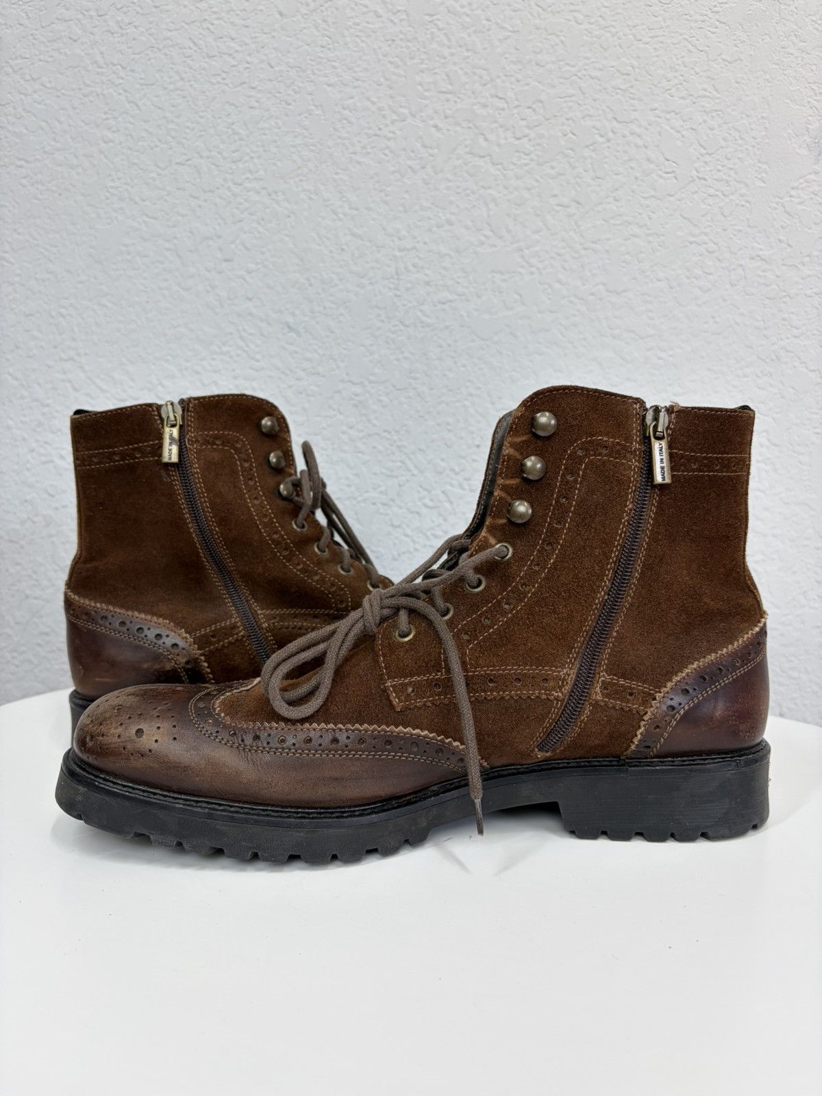 If Six Was Nine Vintage Y2K Guidi CCP Style Distressed Leather Biker Boots Size US 10 / EU 43 - 10 Thumbnail