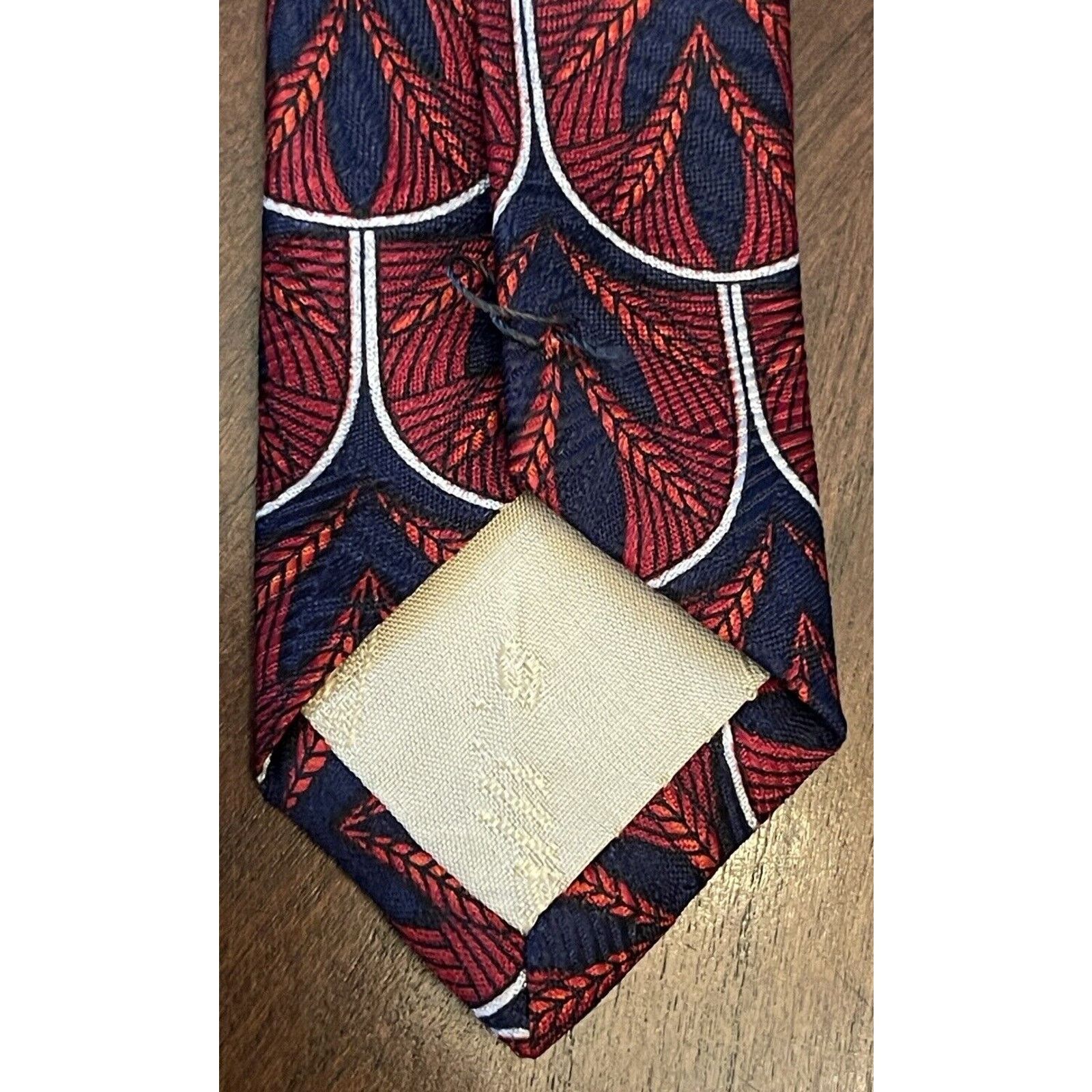 & Other Stories Fumagalli’s Red Blue 100% Silk Men’s Neck Tie Made In Spain Size ONE SIZE - 8 Thumbnail