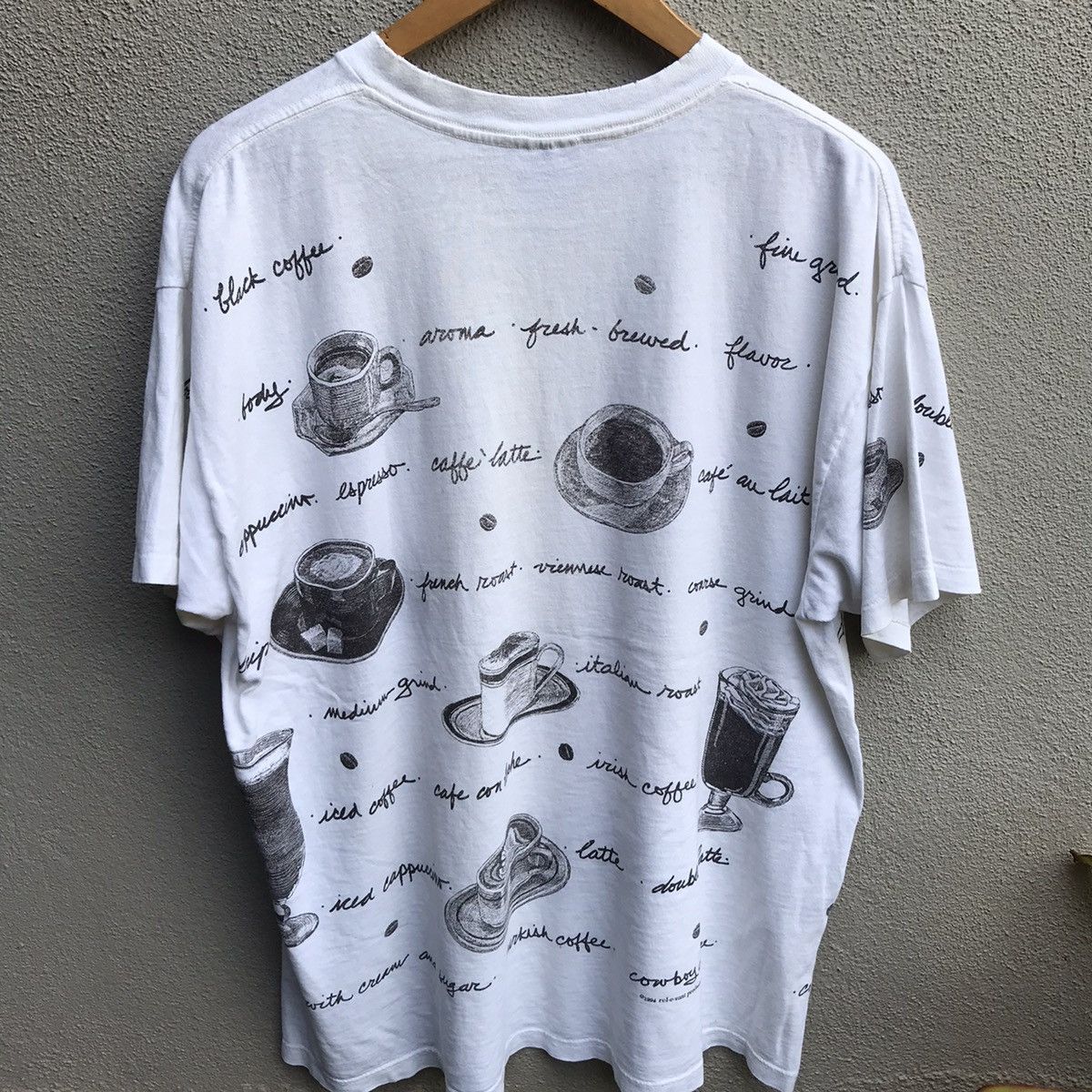 Vintage Vintage COFFEE art graphic all over print tee Size US XL / EU 56 / 4 - 3 Thumbnail