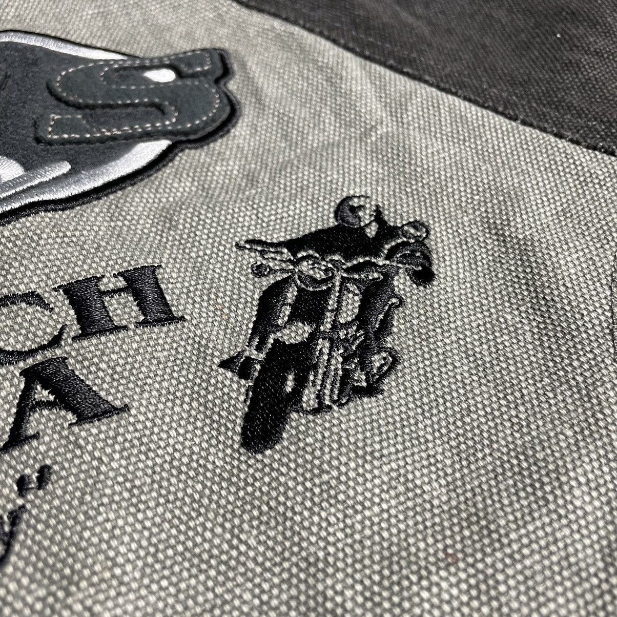 Bates Hats CUSTOM BATES LEATHERS BONDAGE PATCHES MOTORCYCLE JACKET Size US L / EU 52-54 / 3 - 14 Thumbnail