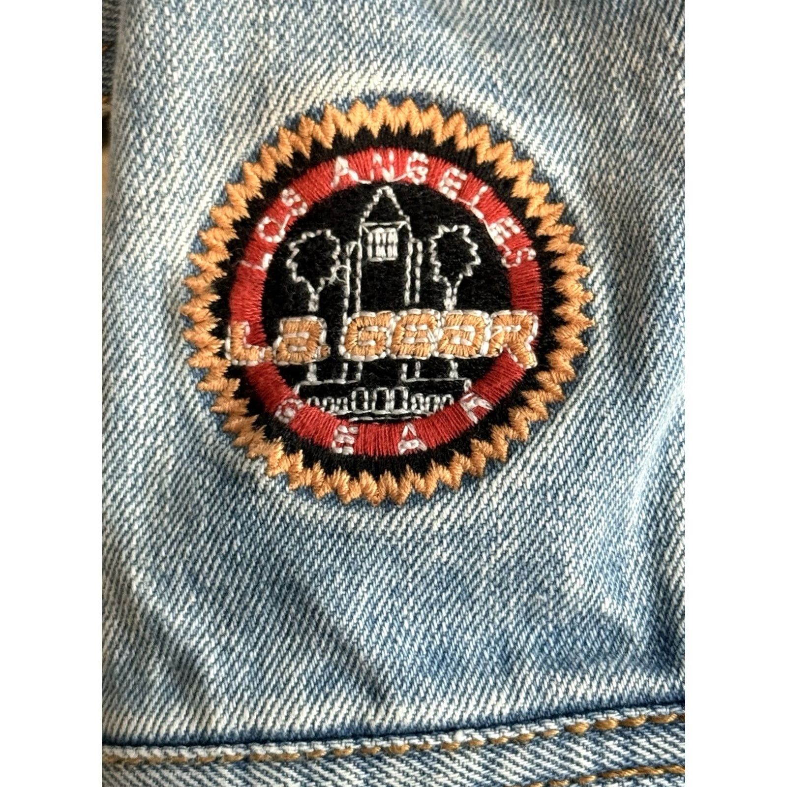 La Gear LA Gear Denim Jacket Womens L Embroidered Logo Small Wool? Size L / US 10 / IT 46 - 5 Thumbnail