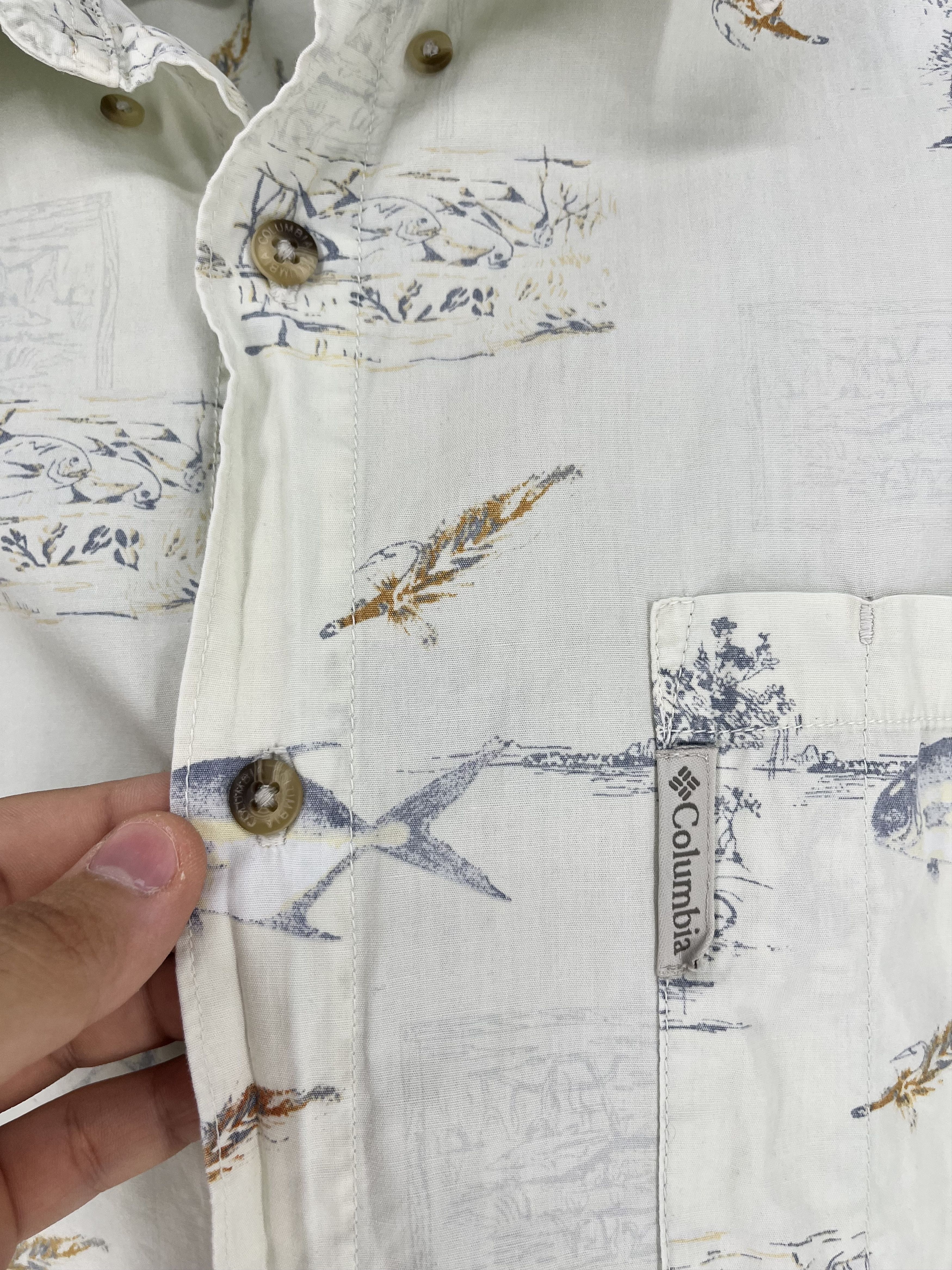 Columbia Vintage Columbia Fish Overprint Beach Hawaiian Shirt XLarge Size US XL / EU 56 / 4 - 8 Thumbnail