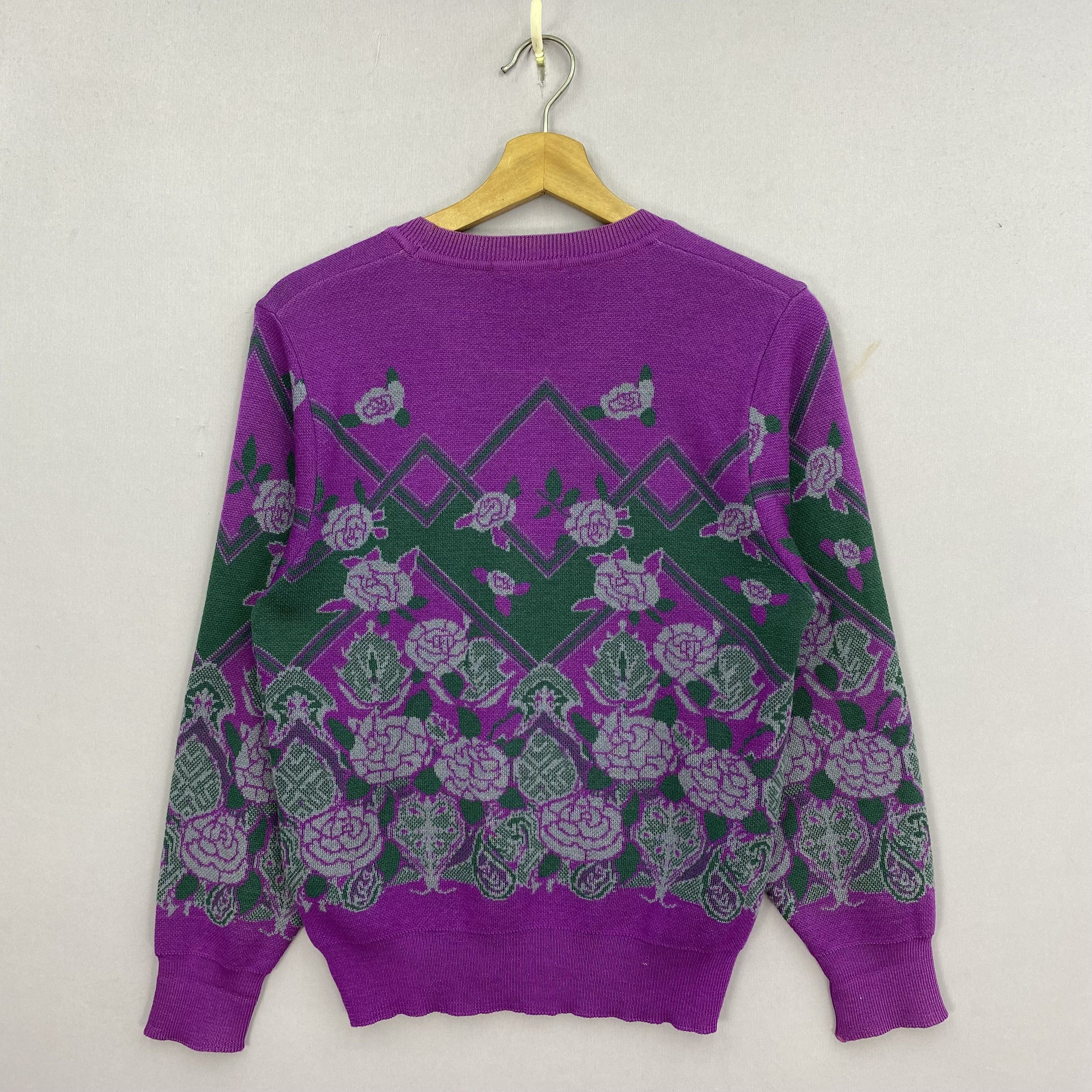 Vintage Vintage Carsonnu Floral Knitwear Sweater Sweatshirt GF20430 Size US XS / EU 42 / 0 - 2 Thumbnail