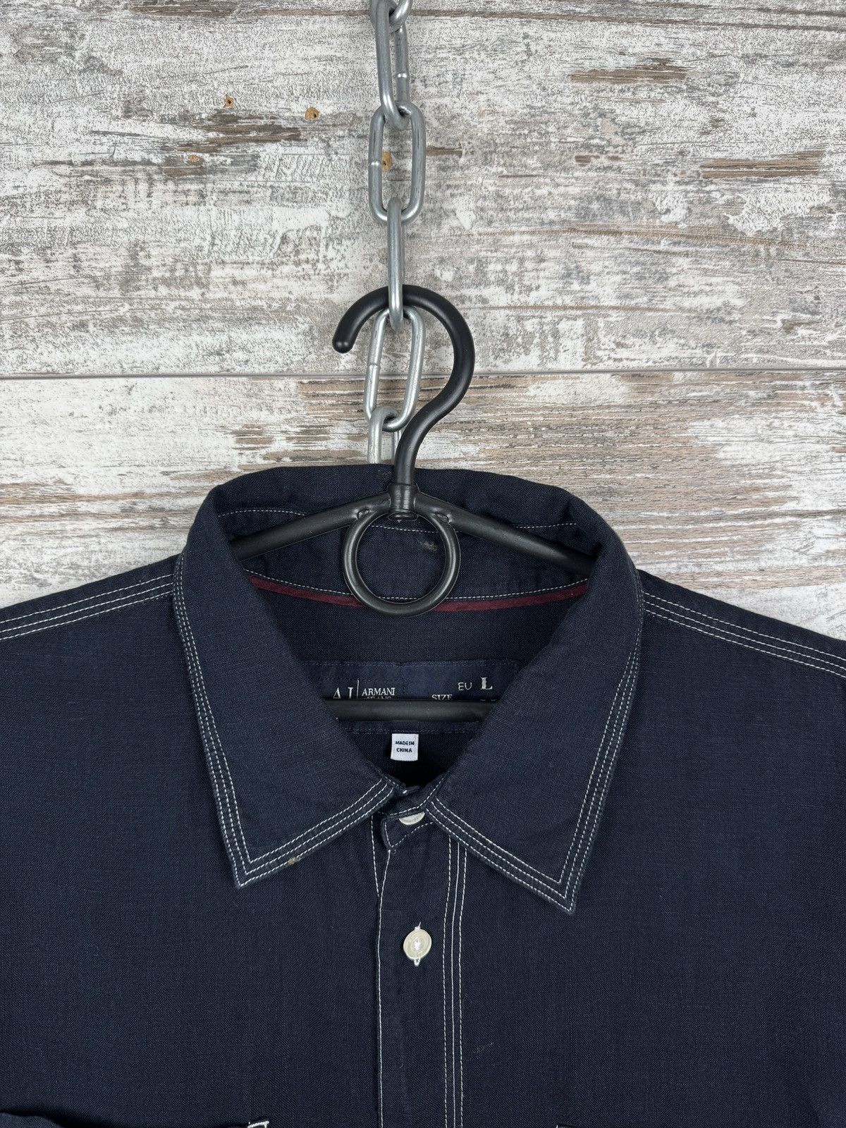 Armani Mens Vintage Armani Jeans linen shirts button up AJ lino Size US M / EU 48-50 / 2 - 7 Thumbnail