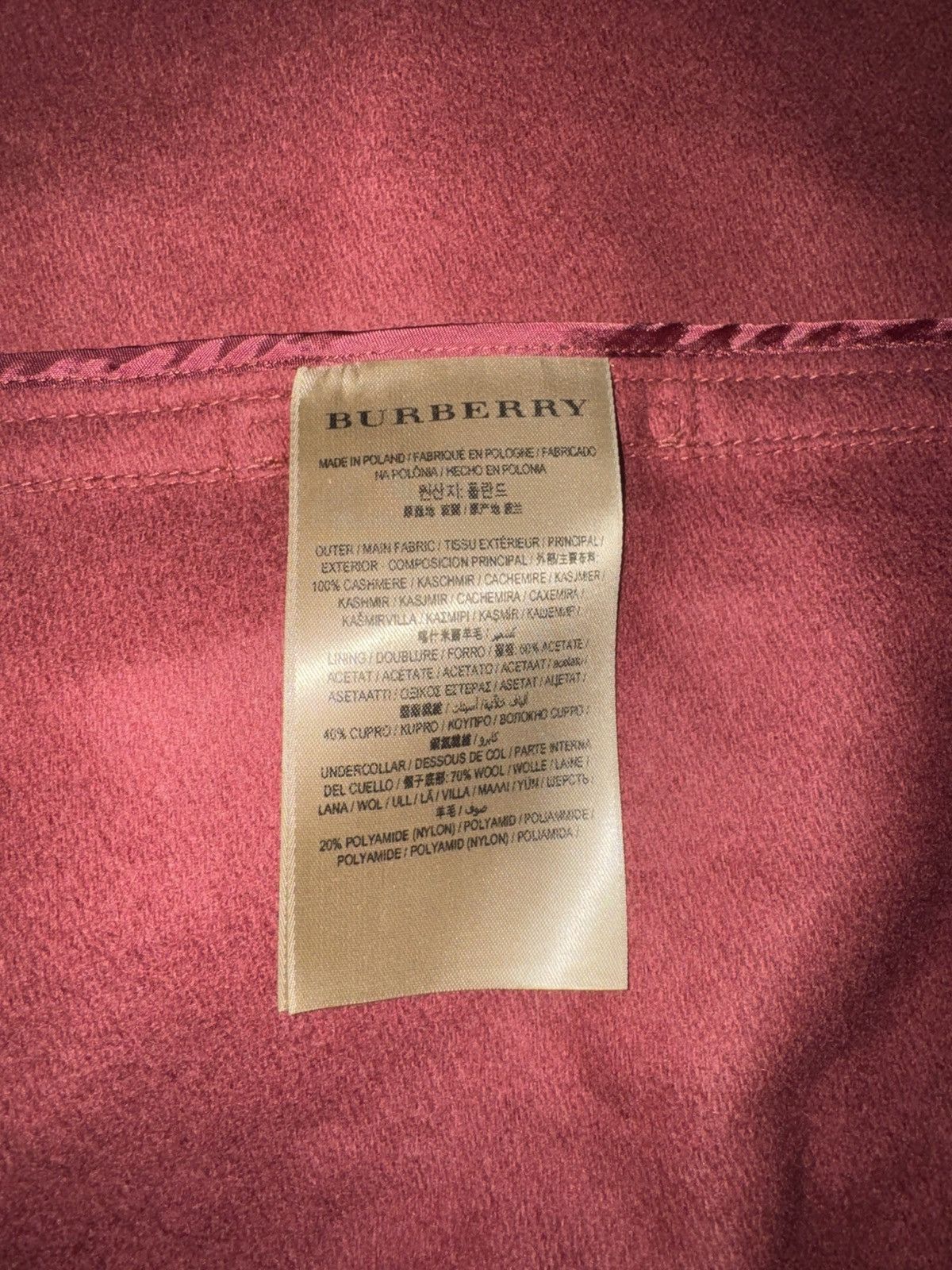 Burberry Women Burberry Belted Dusty Peony Rose Cashmere Size US4 Size S / US 4 / IT 40 - 3 Thumbnail