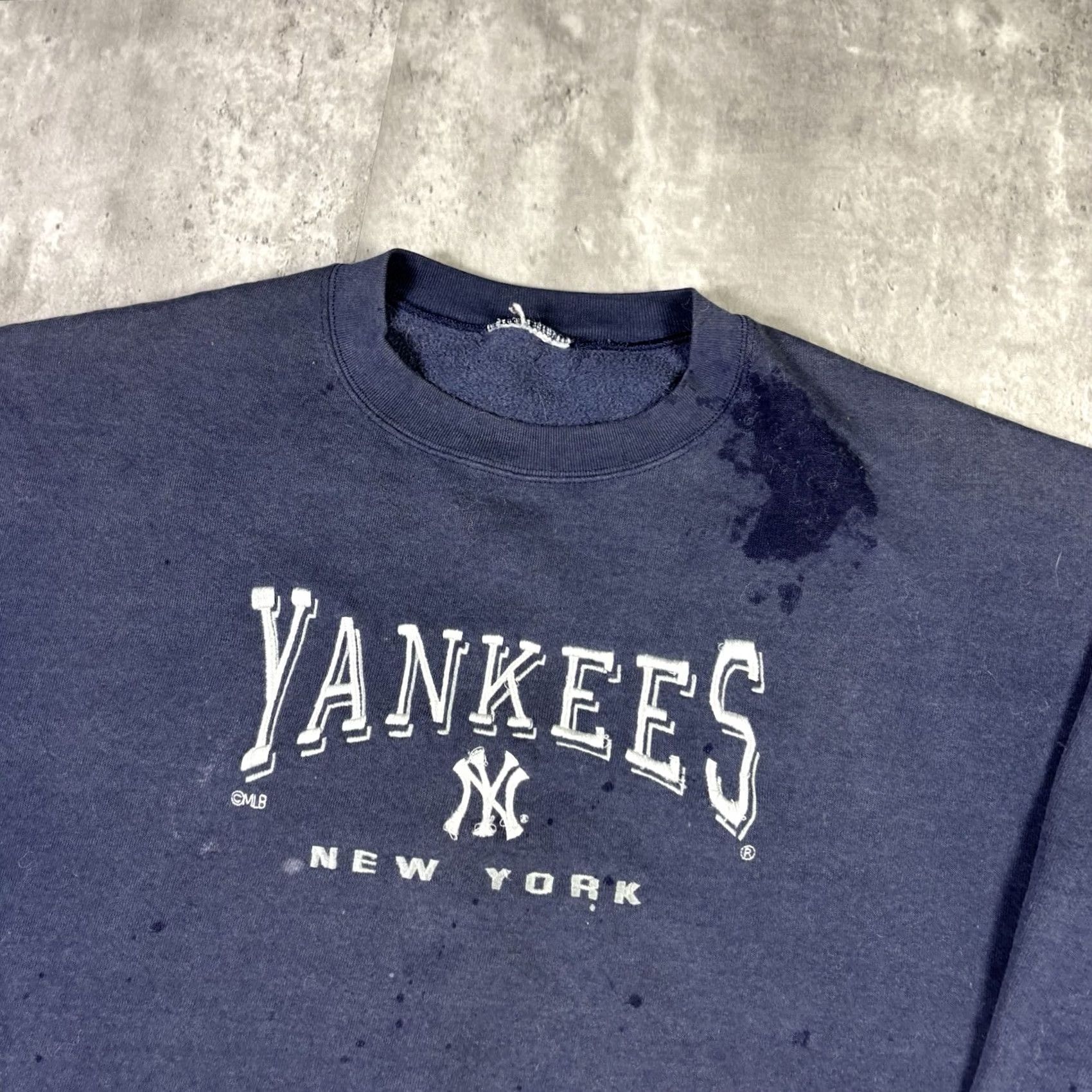 Lee VINTAGE New York Yankees Sweatshirt Embroidered Logo Crewneck L Blue 90s Sports MLB Mens Size US L / EU 52-54 / 3 - 3 Thumbnail