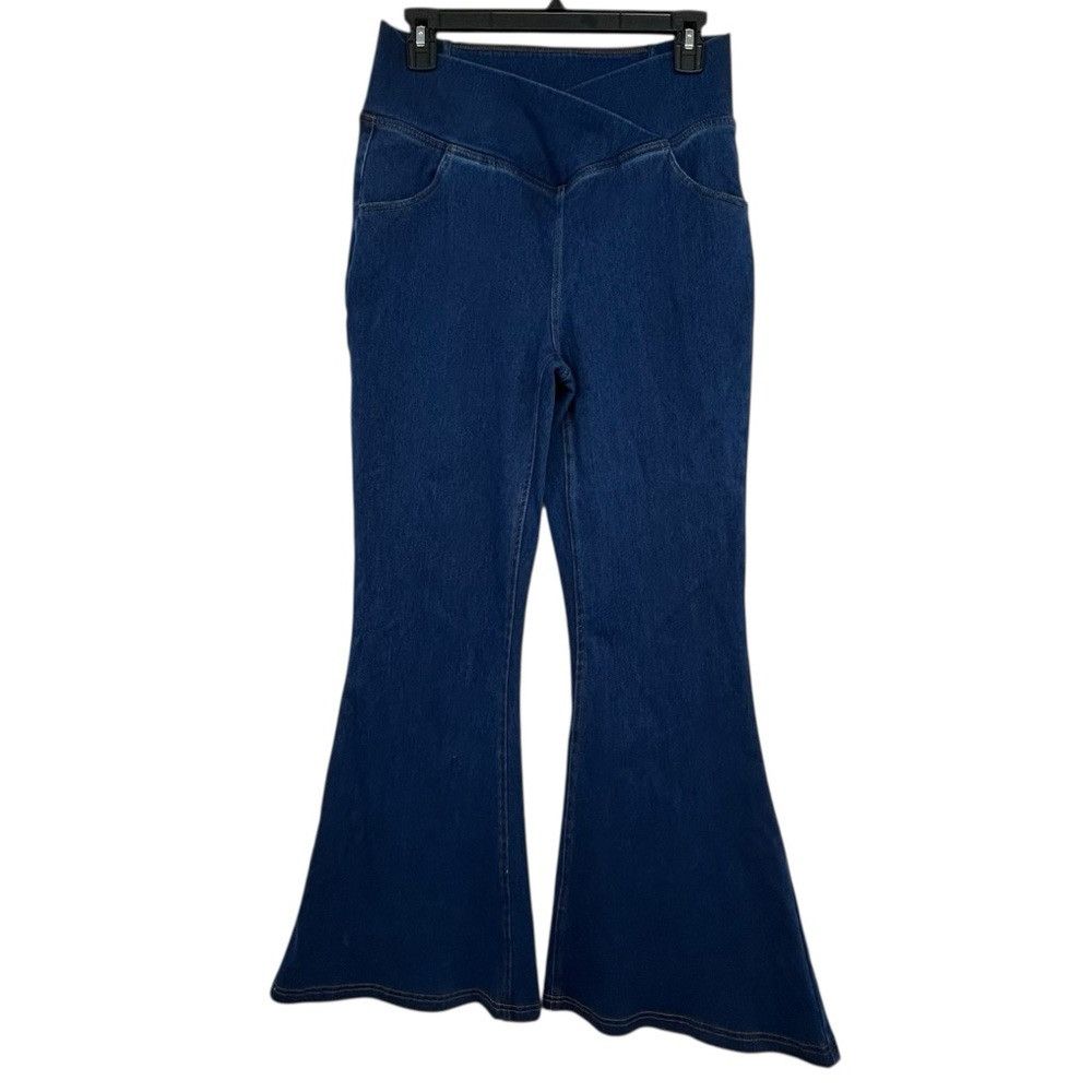 Other Halara Flex High Waisted Crossover Stretch Knit Flare Jeans Size 31" - 1 Thumbnail
