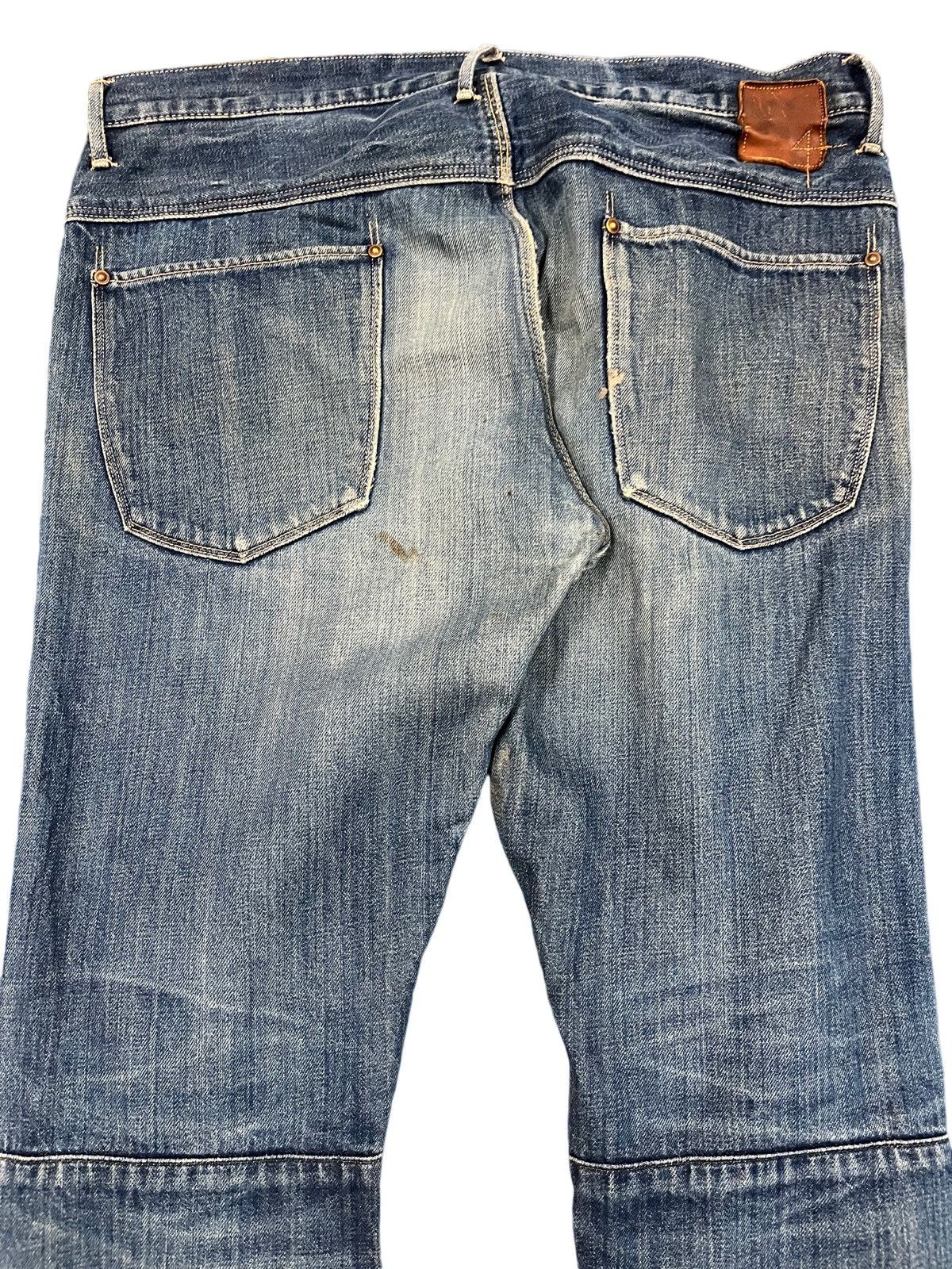 Japanese Brand Vintage Medio Quadro Twisted Leg Flare Denim Size US 35 - 7 Thumbnail