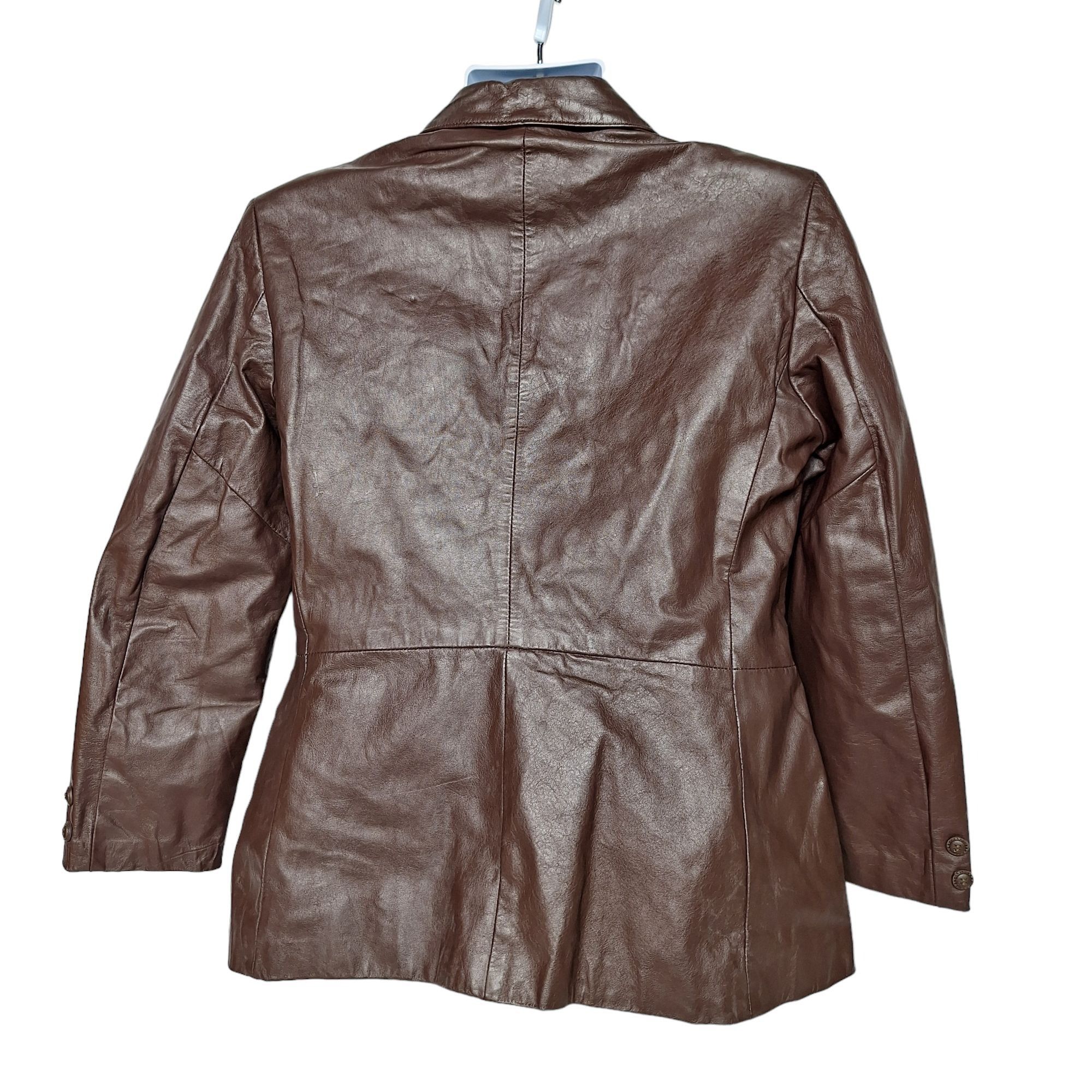 Other Vtg Clipper Mist Londontown Leather Jacket Blazer Brown Mob Size XXL / US 16-18 / IT 52-54 - 3 Thumbnail