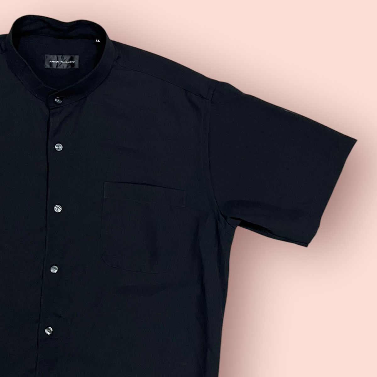 Designer × Japanese Brand × Kansai Yamamoto VINTAGE KANSAI YAMAMOTO STAND COLLAR BUTTON UP SHIRT Size US XL / EU 56 / 4 - 13 Thumbnail