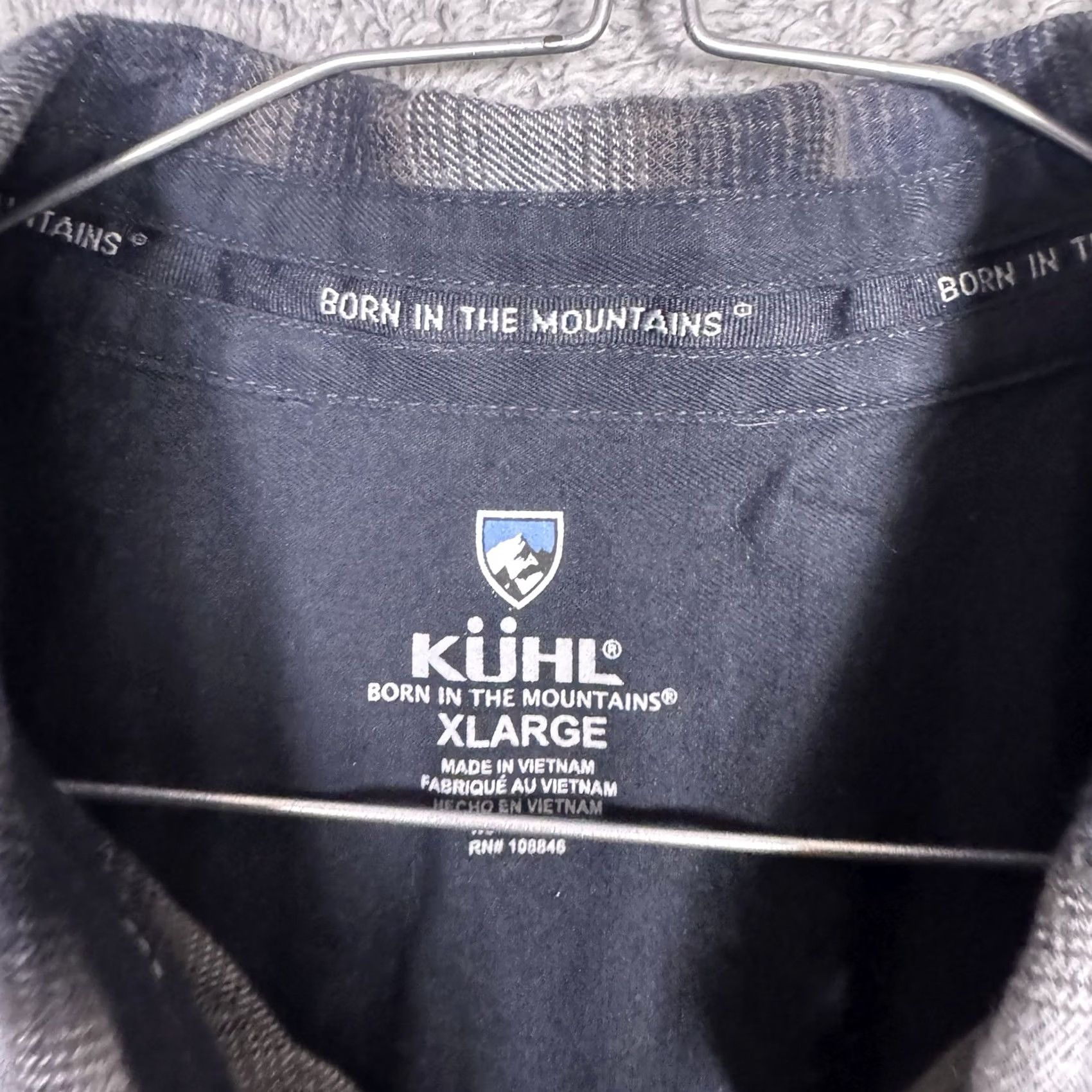 Vintage Kuhl Shirt Mens XL Dillingr Flannel Blue Plaid Cotton Tencel Long Sleeve 7186 Size US XL / EU 56 / 4 - 5 Thumbnail