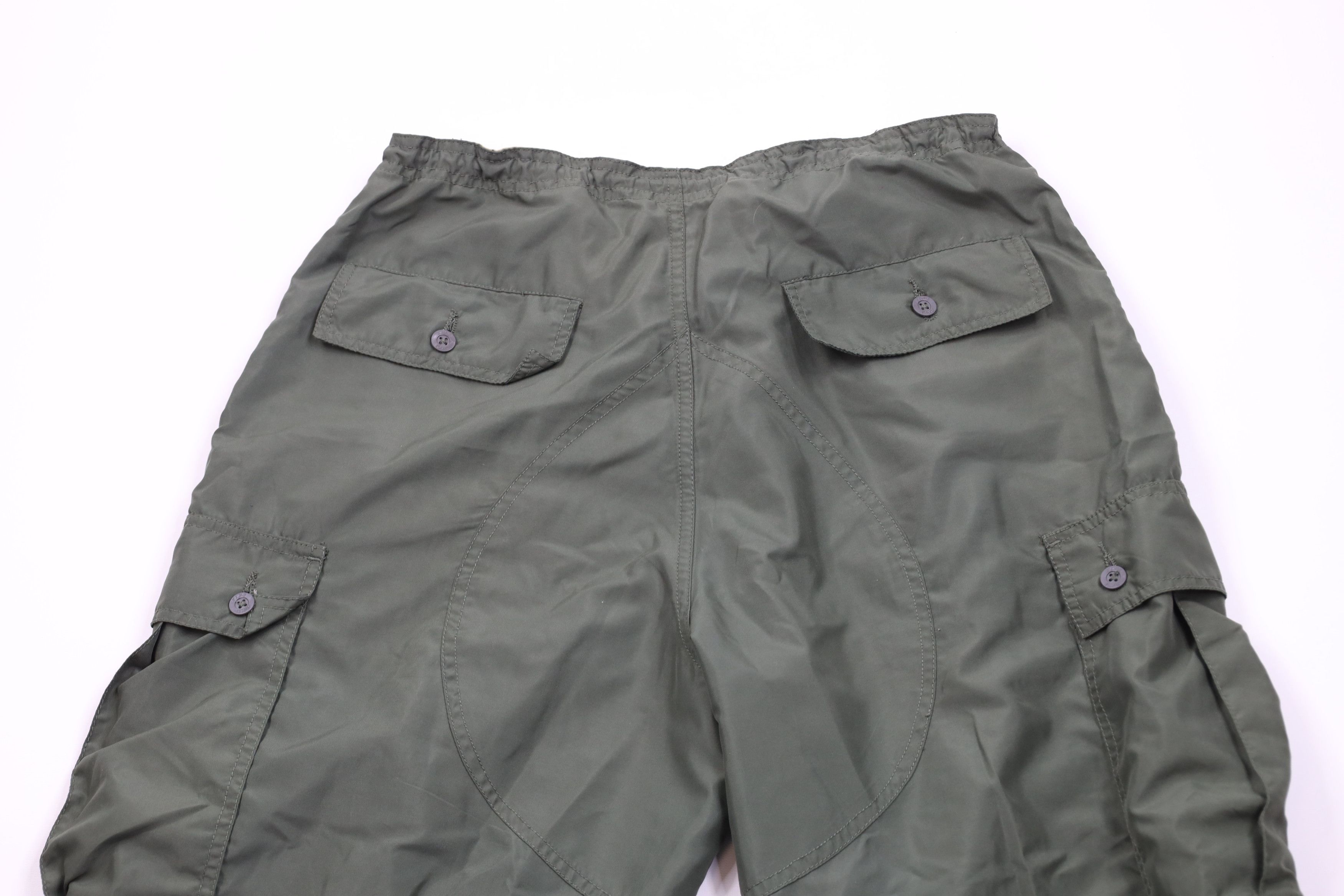Vintage Vintage 90s Y2K Streetwear Baggy Wide Leg Cargo Pants Green Size US 32 / EU 48 - 11 Thumbnail