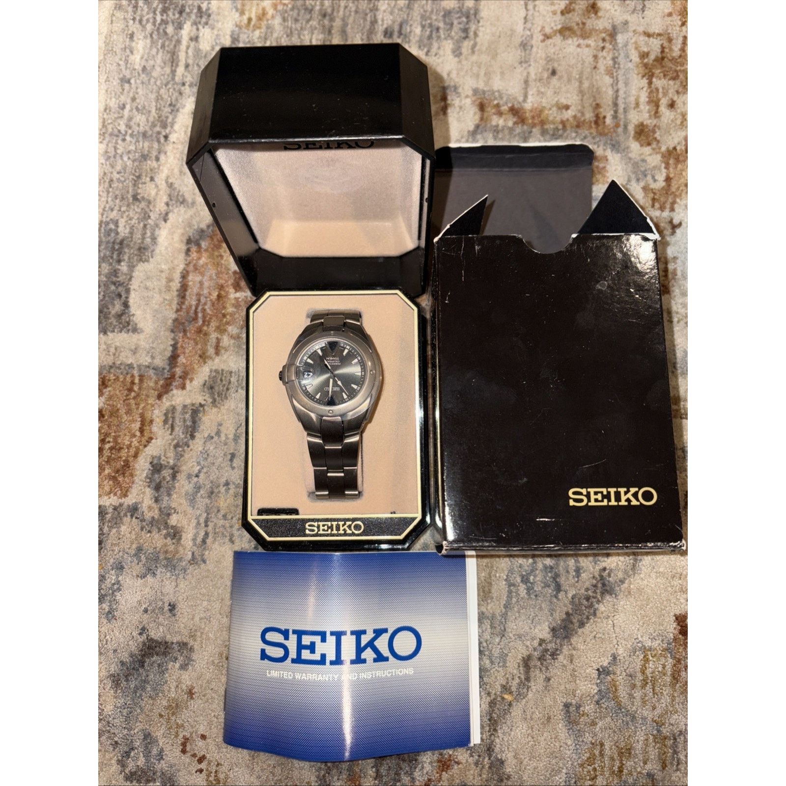 Seiko Seiko Stainless Men’s Watch 100m Water Resistant W/ Box Size ONE SIZE - 1 Thumbnail