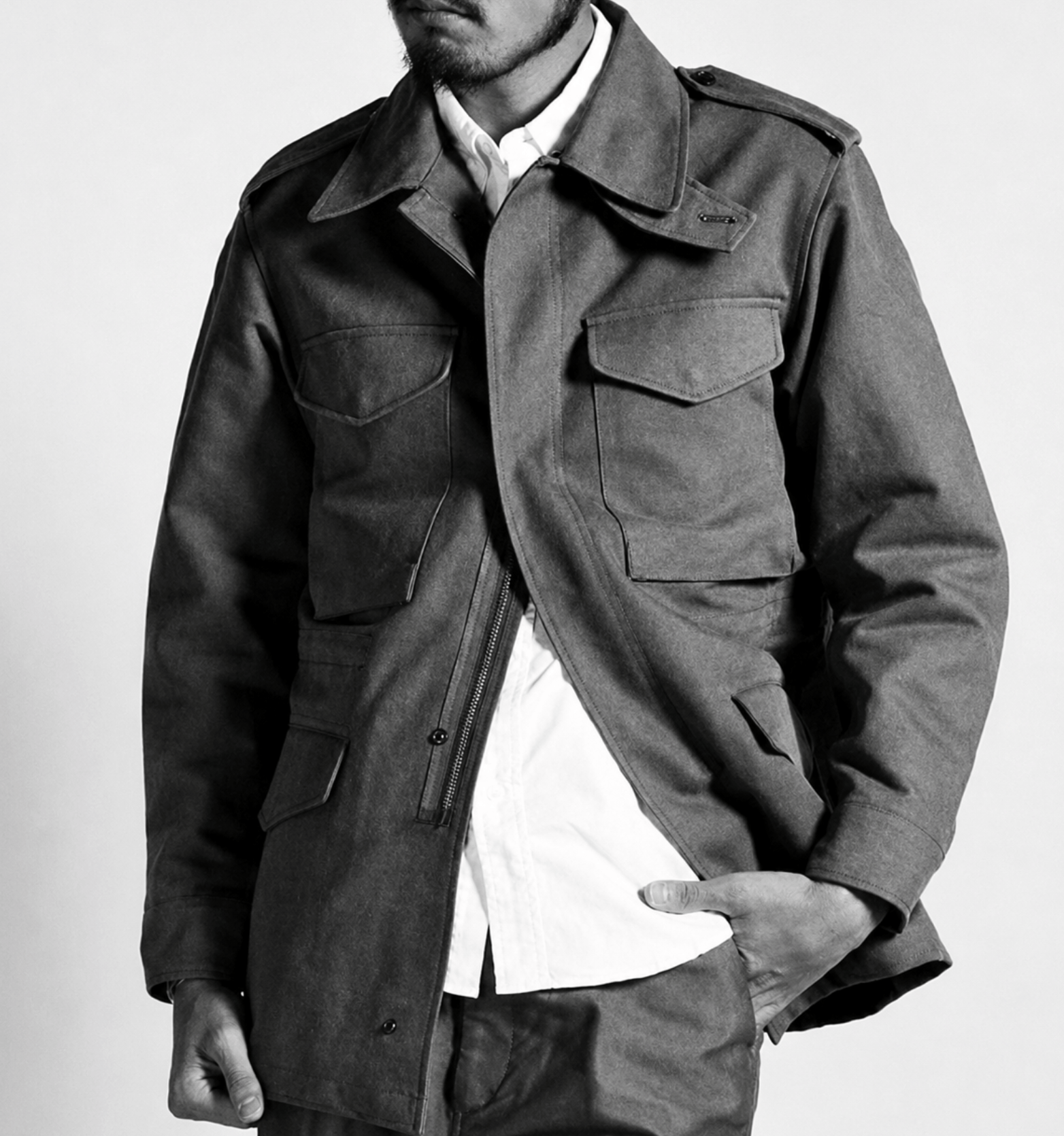 Auralee aa . 3 . M65 WASHED DOUBLE CLOTH FIELD JACKET . A6SB01AR Size US S / EU 44-46 / 1 - 1 Thumbnail