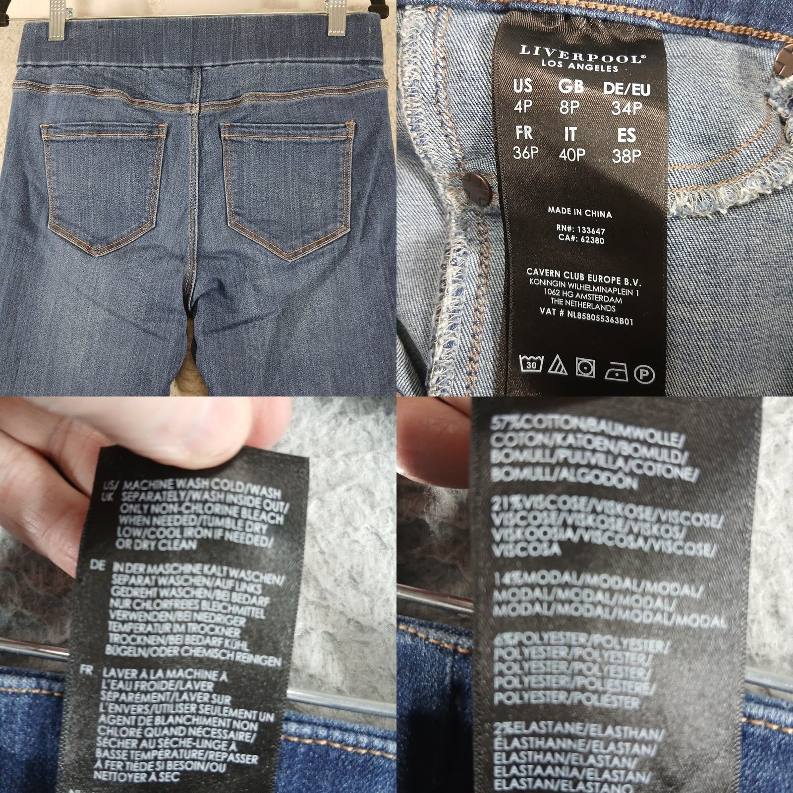 Vintage VINTAGE Liverpool The Slim Pull-On Jeans Medium Wash Whiskered Petite 4/27 EUC Size 27" / US 4 / IT 40 - 8 Thumbnail