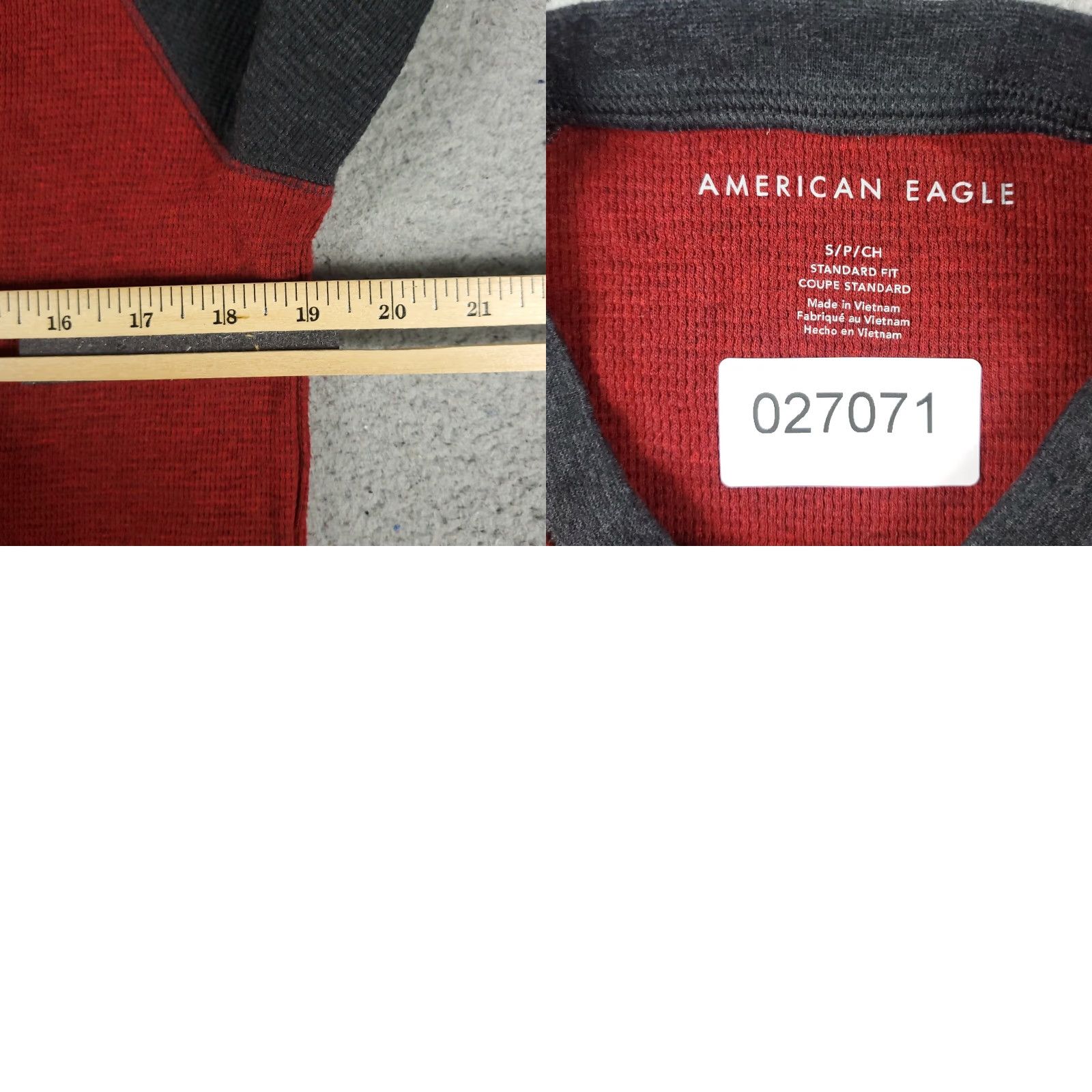 American Eagle Outfitters American Eagle T-Shirt Mens Small Black Casual Long Sleeve Classic Sports Size US S / EU 44-46 / 1 - 8 Thumbnail