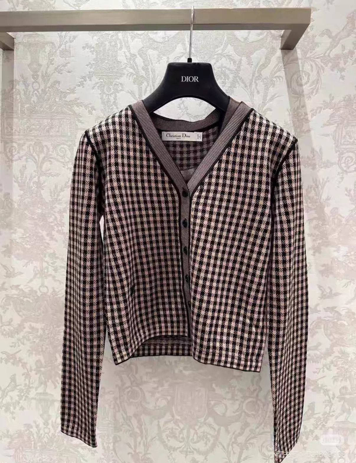 Dior Dior Houndstooth Cardigan Women's F36 Size XS / US 0-2 / IT 36-38 - 6 Thumbnail