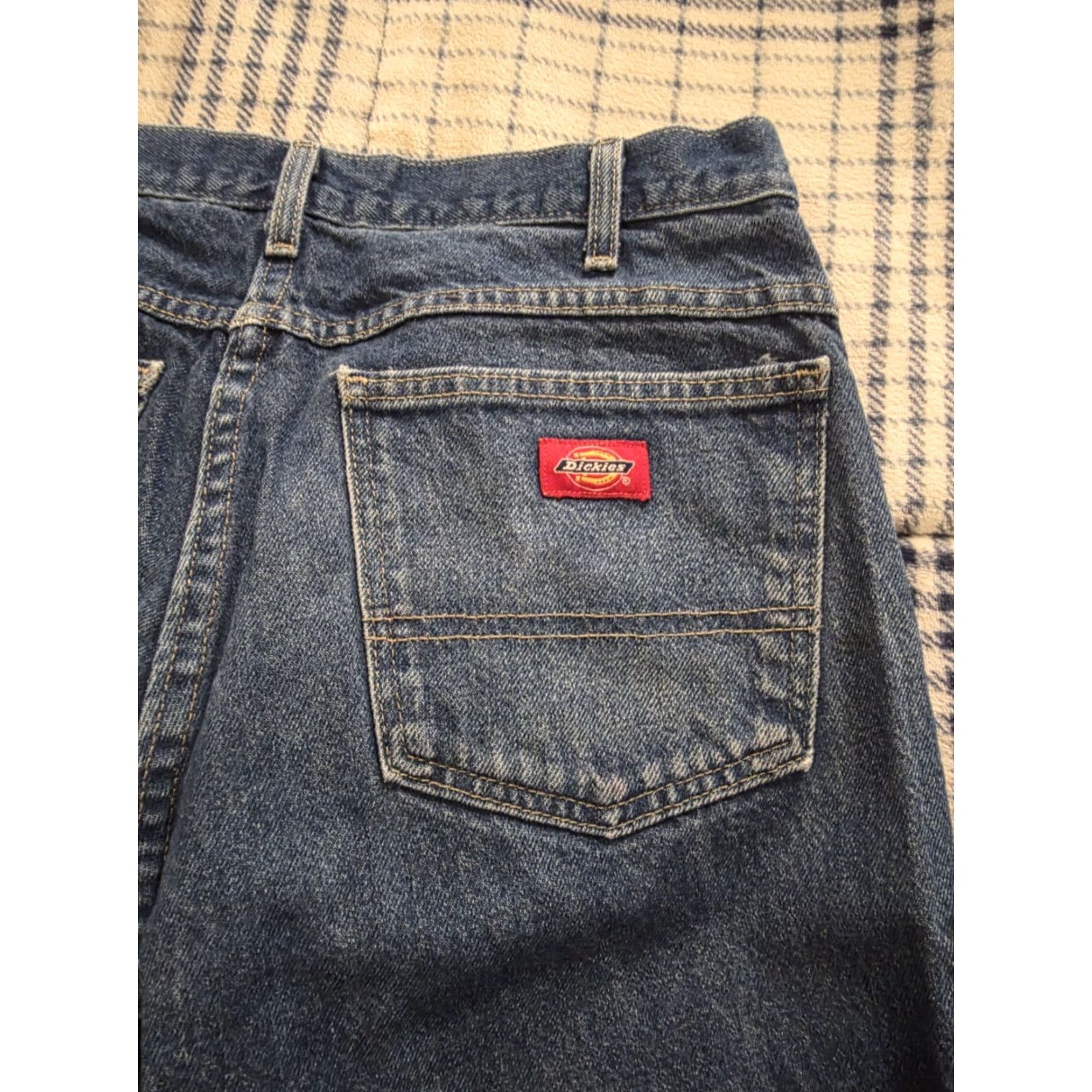 Dickies VINTAGE Dickies Double Knee Carpenter Denim Jeans Men 32x32 Blue Grunge Straight Relaxed Mid Rise 32in Inseam Size US 32 / EU 48 - 4 Thumbnail
