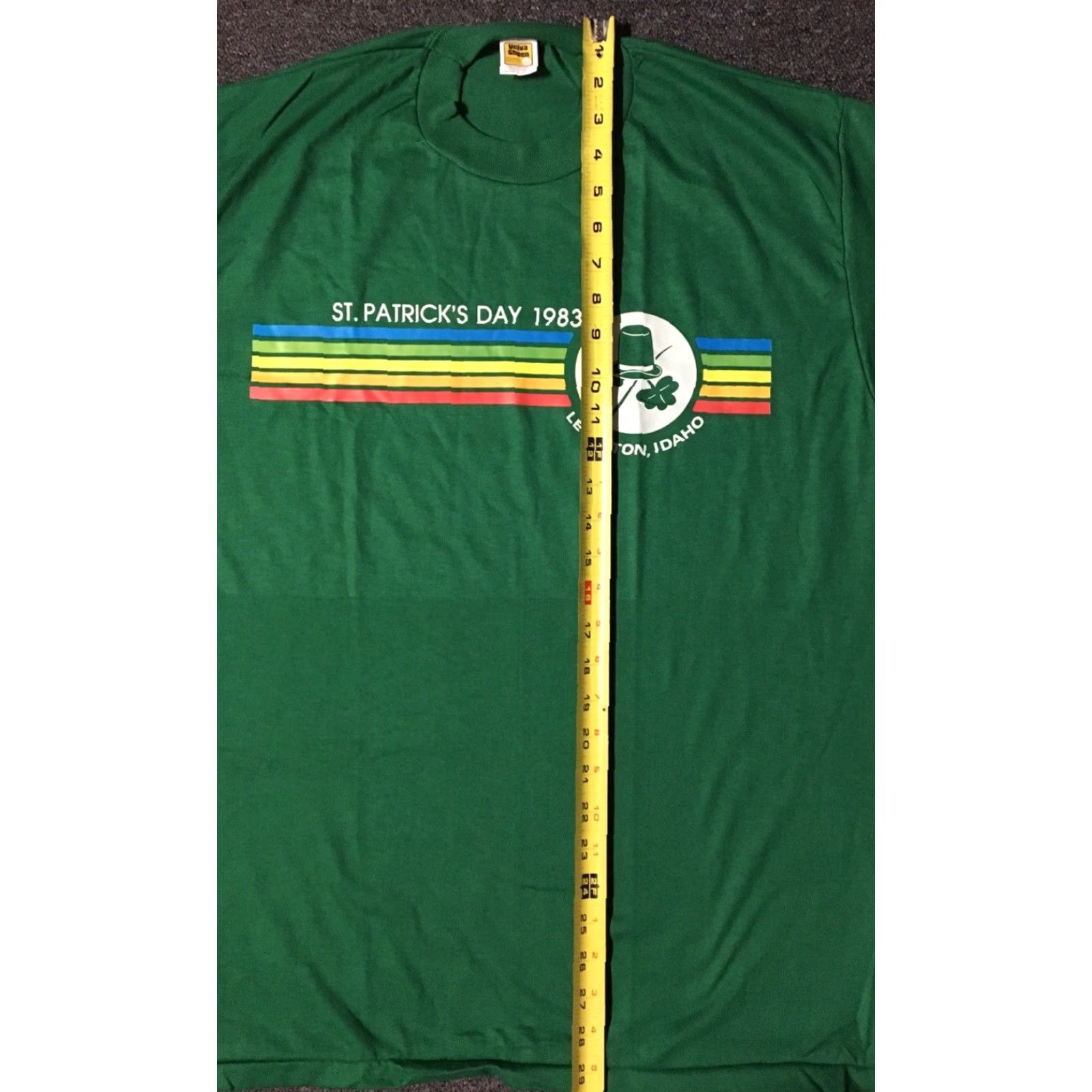 Velva Sheen VINTAGE Velva Sheen T-Shirt Men L Green 80s 90s St Patrick’s Day Lewiston Idaho Beer Rainbow Drunk Bar Party Single Stitch USA Shirt Size US L / EU 52-54 / 3 - 6 Thumbnail
