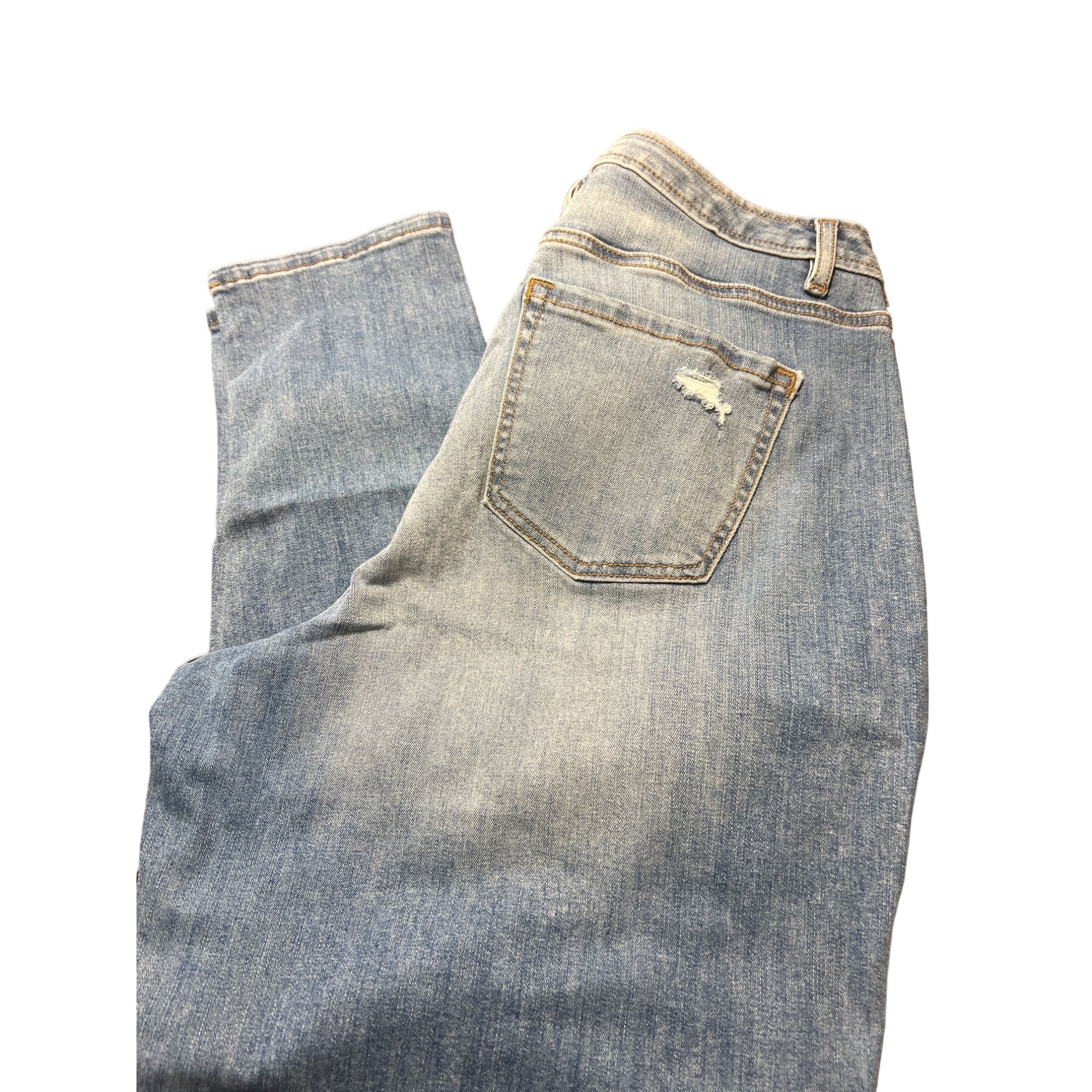 Other Lane Bryant Boyfriend Distressed Patchwork Jeans Light Wash Size 42" / US 20 - 6 Thumbnail