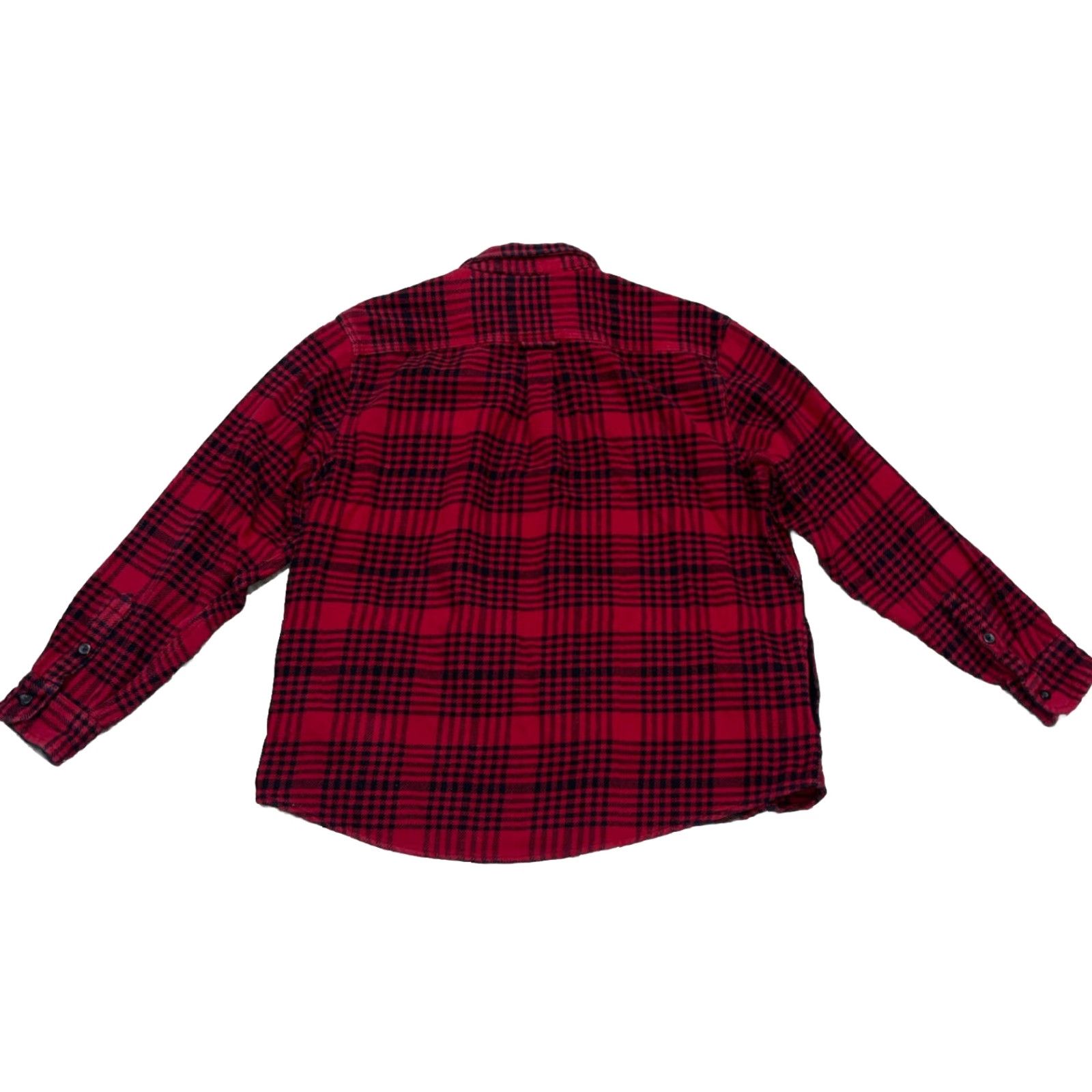 Vintage Woolrich Shirt XXL Red Black Plaid Heavy Flannel Button-Up Long Sleeve Pockets Size US XXL / EU 58 / 5 - 2 Thumbnail