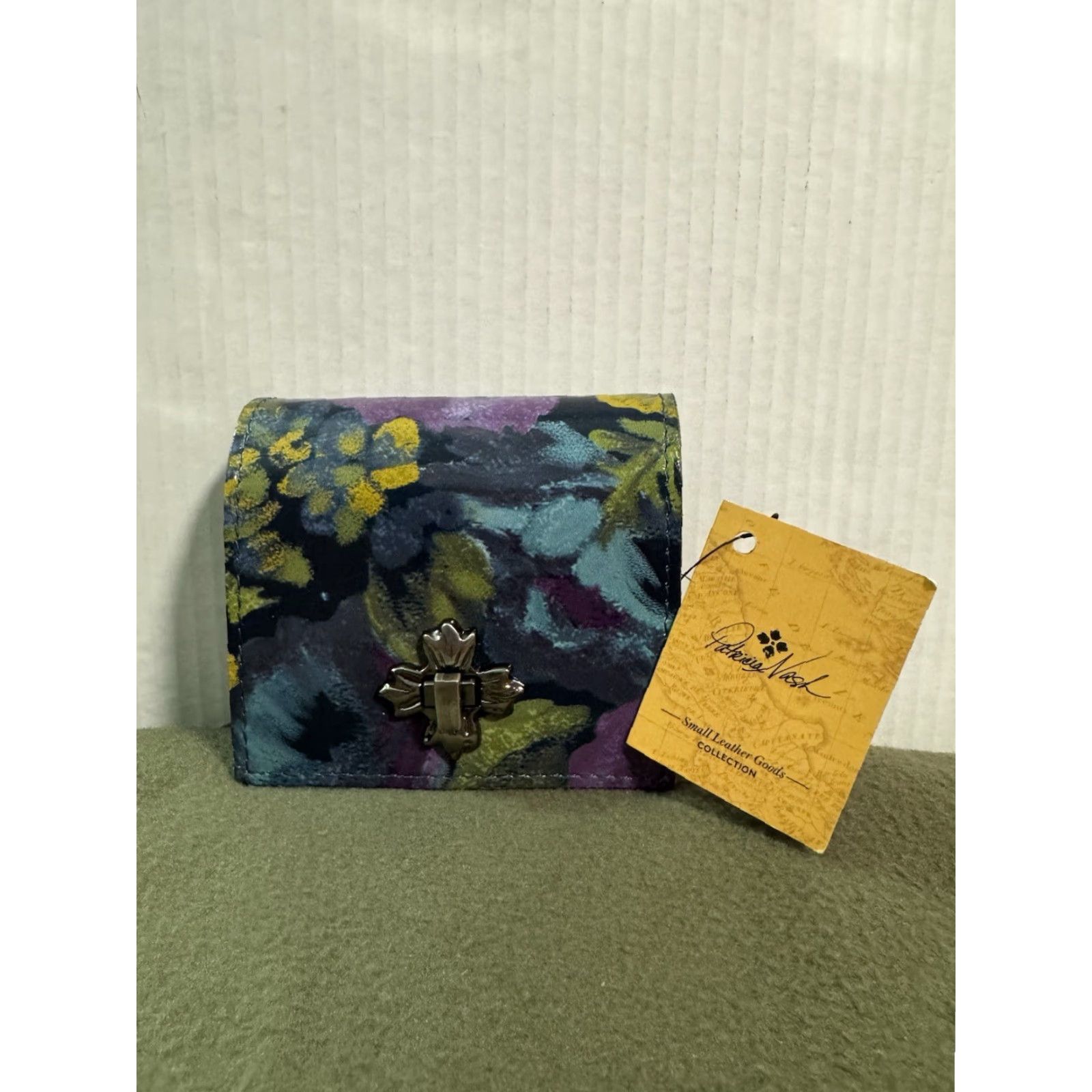 Patricia Nash Patricia Nash Alba Trifold Wallet Blueberry Harvest Floral Leather NWT RFID Wallet Small Deep Blue Nature Women Leather RFID Blocking Size ONE SIZE - 2 Thumbnail