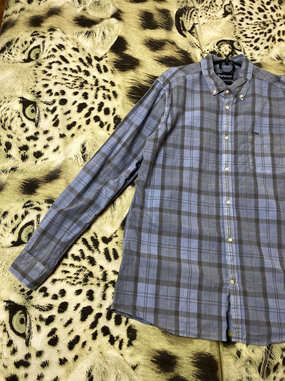 Barbour × Vintage Vintage Barbour Plaid Button Up Long Sleeve Size US L / EU 52-54 / 3 - 14 Thumbnail
