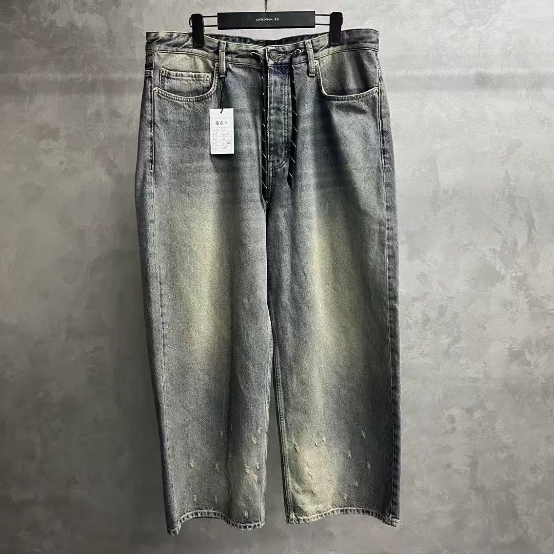 Balenciaga Balenciaga 2024 Blue Zipper Straight Jeans Size 22" - 1 Thumbnail