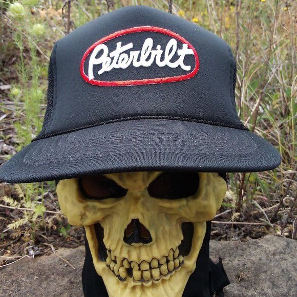 Vintage DS Vintage Peterbilt Trucking Patch Snap Back Trucker Hat Size ONE SIZE - 1 Thumbnail