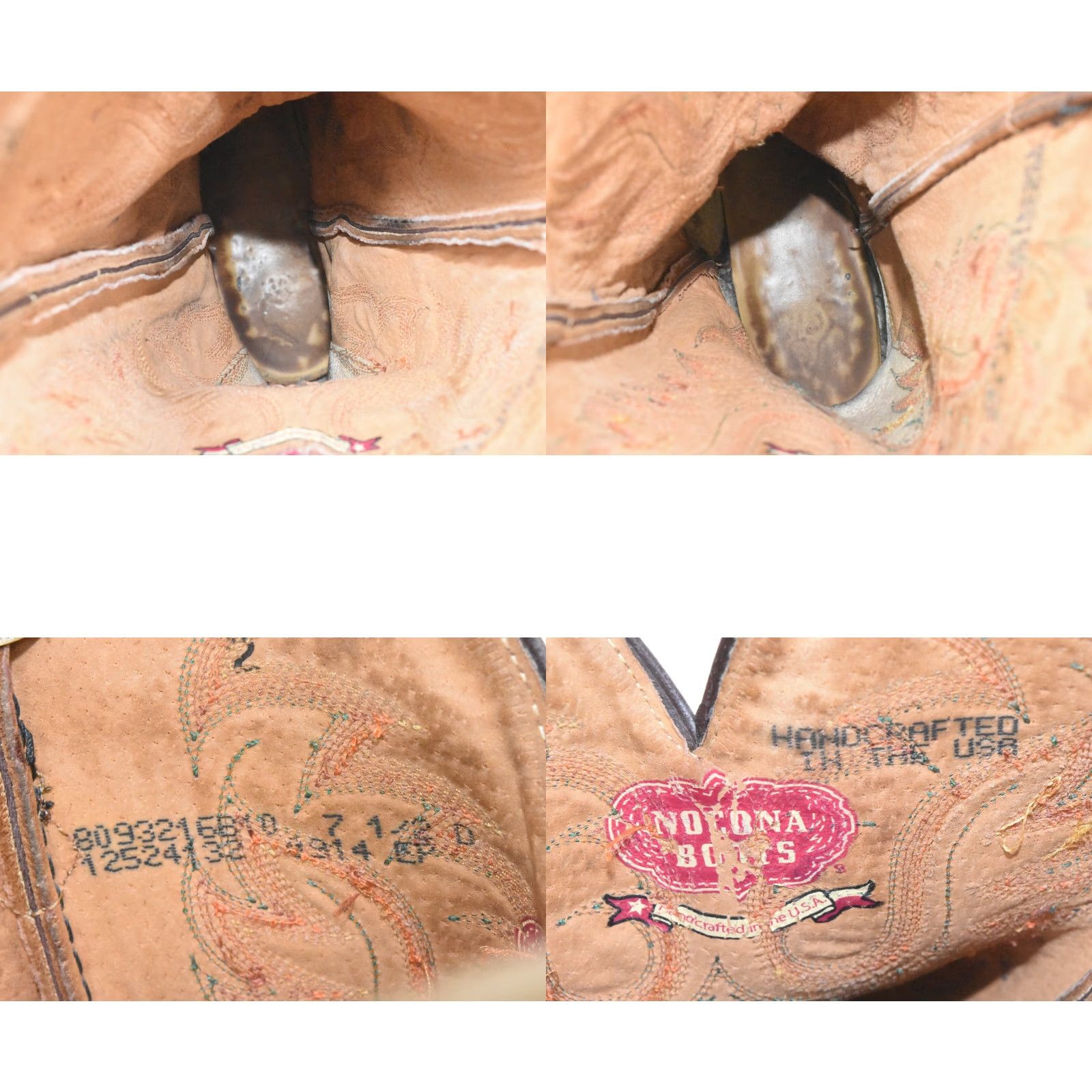 Roper Nocona Mens Sz 7.5 D Brown Tan Ostrich Sq Toe Leather Western Boots Shirt Mens Brown Ostrich Sq Toe Leather Western Boots Size US 8 / EU 41 - 8 Thumbnail