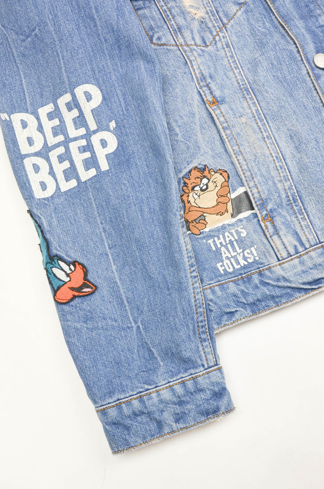 Cartoon Network ZARA Woman Looney Tunes Denim Jacket – Size S Size S / US 4 / IT 40 - 6 Thumbnail