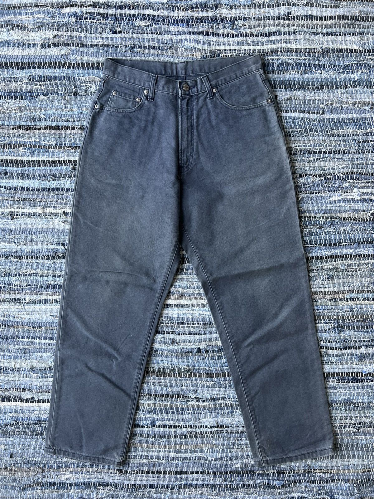 RRL Ralph Lauren Vintage RRL Double RL Faded Black Duck Canvas Denim Jeans Size US 30 / EU 46 - 2 Thumbnail