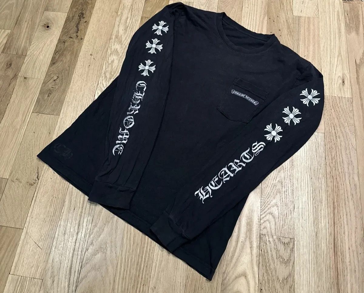 Chrome Hearts Black Long Sleeve T-shirt Crossballs