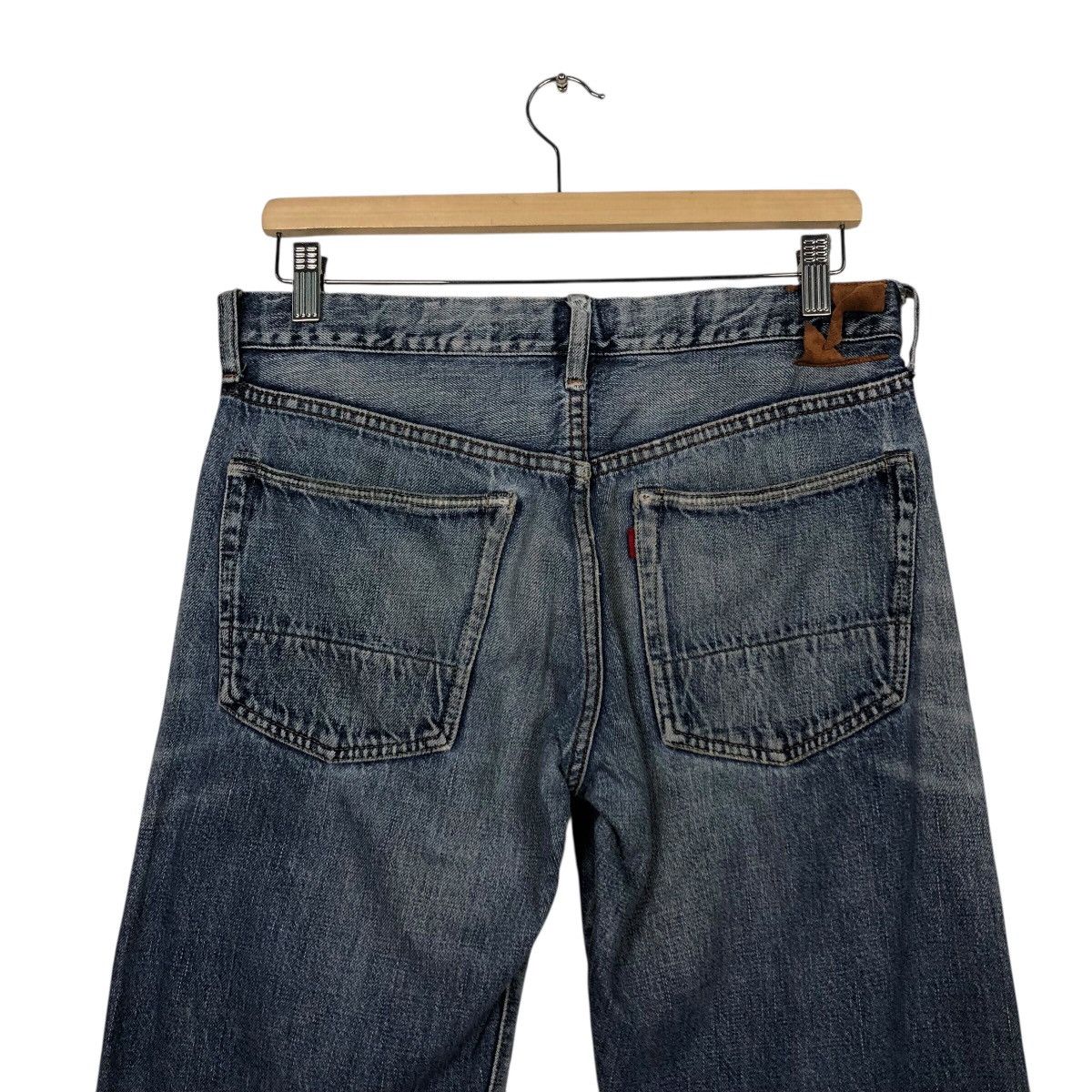 Japanese Brand Denim & Dungaree Distressed Straight Fit Sanforized Denim Size 32" / US 10 / IT 46 - 10 Thumbnail