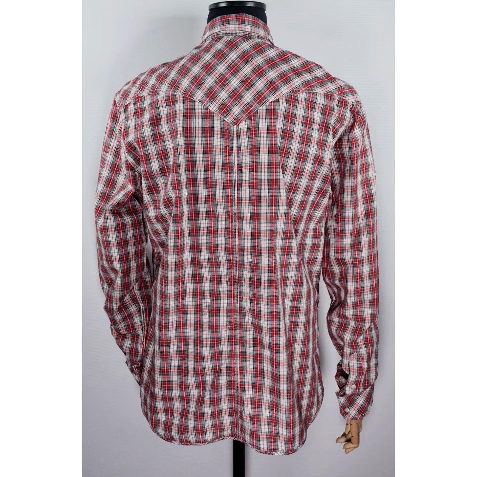 Levi's Levi's Limited Edition Western Shirt Mens XL Button-Up, Plaid, Cotton, Multicolor, Casual, Regular Fit, Hoodie? Size US XL / EU 56 / 4 - 3 Thumbnail