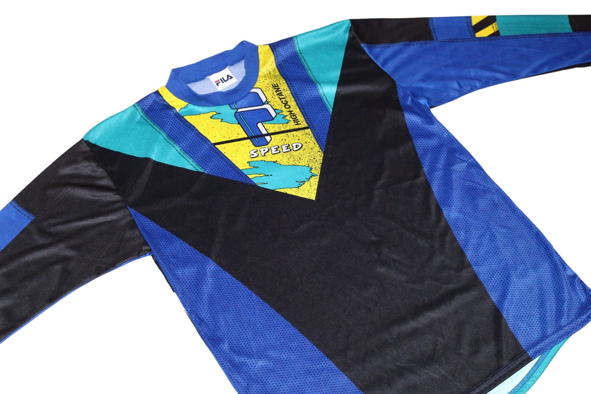 Fila 💥90's USA FILA Speed Spellout Motocross Racing L/S Jersey Size US L / EU 52-54 / 3 - 3 Thumbnail