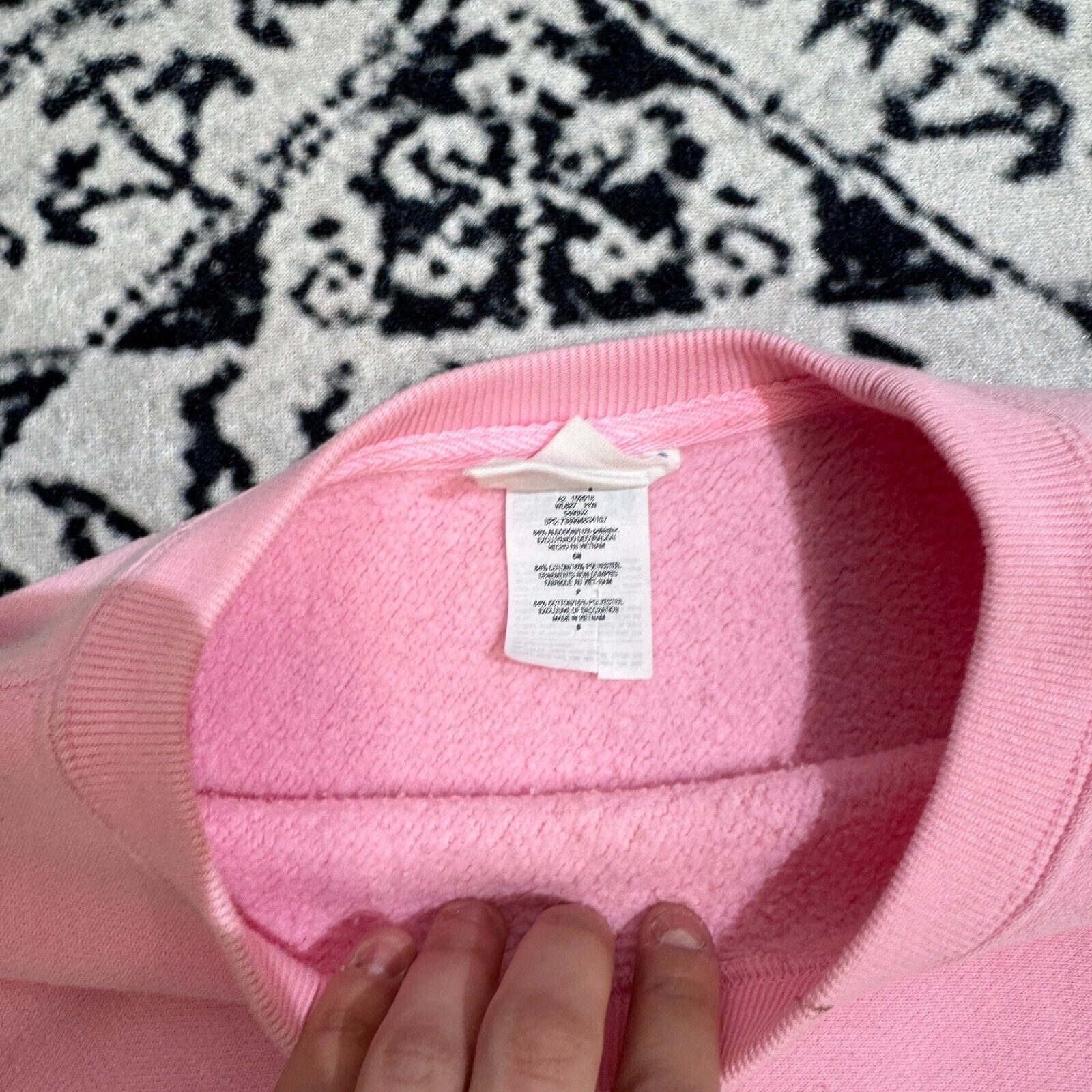 Champion × Vintage Champion Pink Cotton Crewneck Size S Cropped USA Weave Fi Size US S / EU 44-46 / 1 - 6 Thumbnail