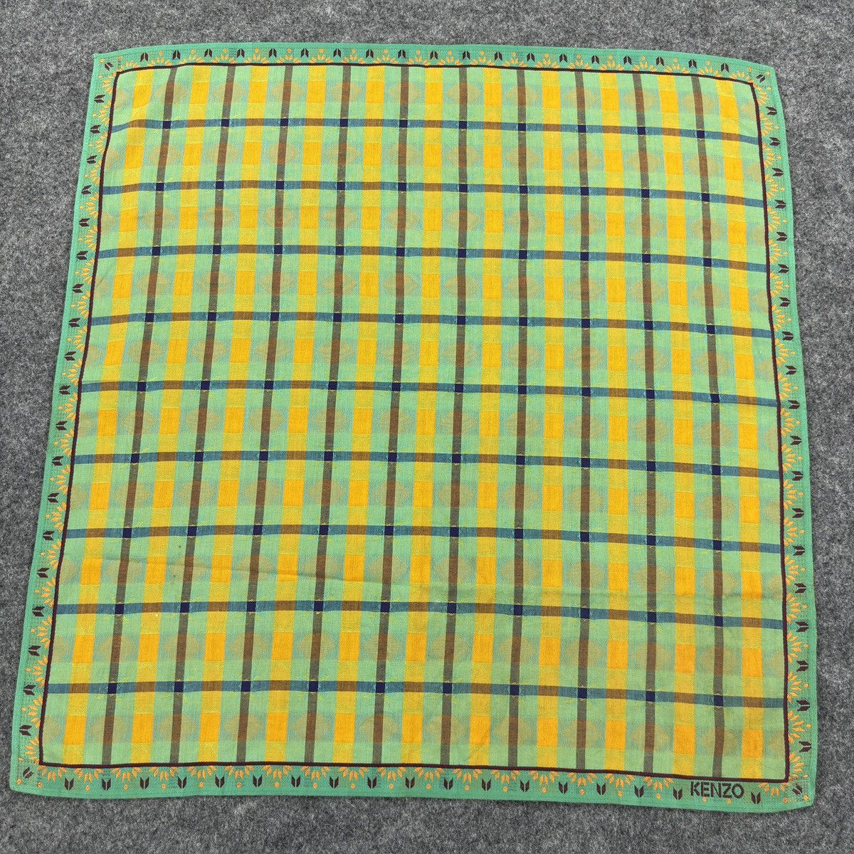 Kenzo × Vintage Handkerchief # E050 # Bandana # Neckerchief Size ONE SIZE - 2 Thumbnail