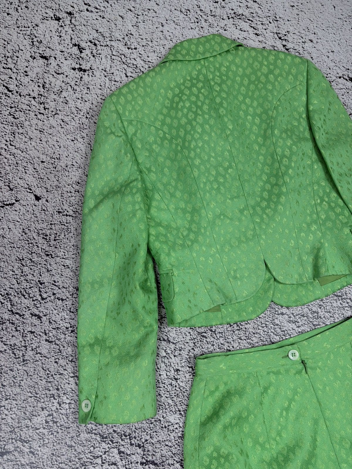 Versus Versace Vtg Versus Gianni Versace Mob Wife Skirt Suit 90s Archive Size 28" / US 6 / IT 42 - 13 Thumbnail