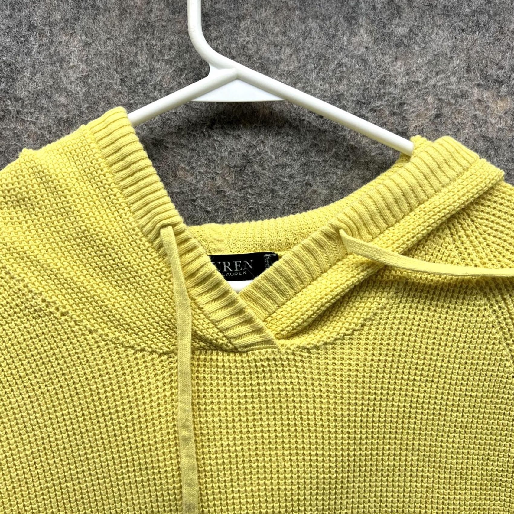 Ralph Lauren Lauren Ralph Lauren Sweater Women Large Pullover Hooded Yellow Cotton Sweatshirt Hoodie Regular Size L / US 10 / IT 46 - 5 Thumbnail