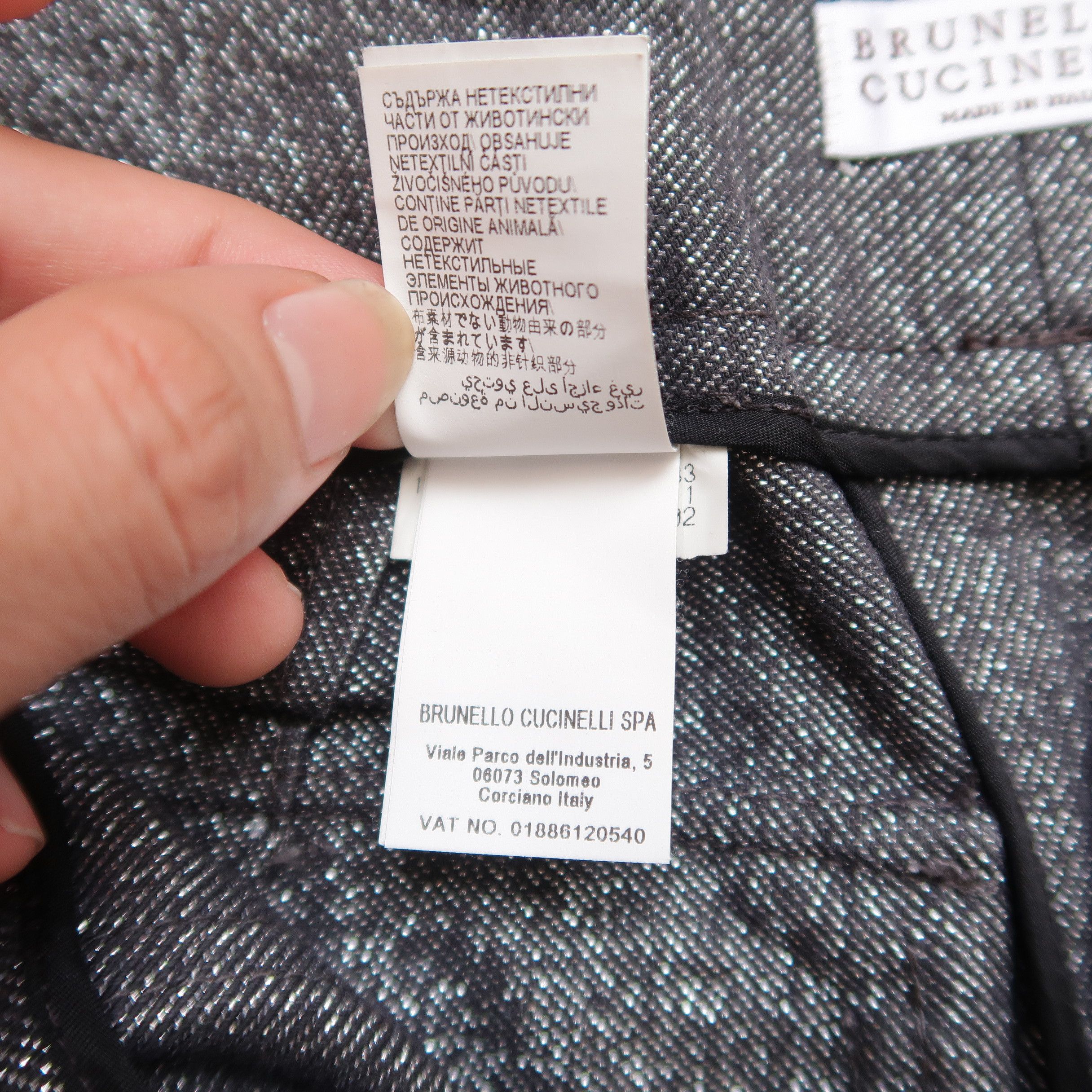 Brunello Cucinelli BRUNELLO CUCINELLI HEATHERED WOOL PANTS FATIGUE OLD MONEY Size US 30 / EU 46 - 11 Thumbnail