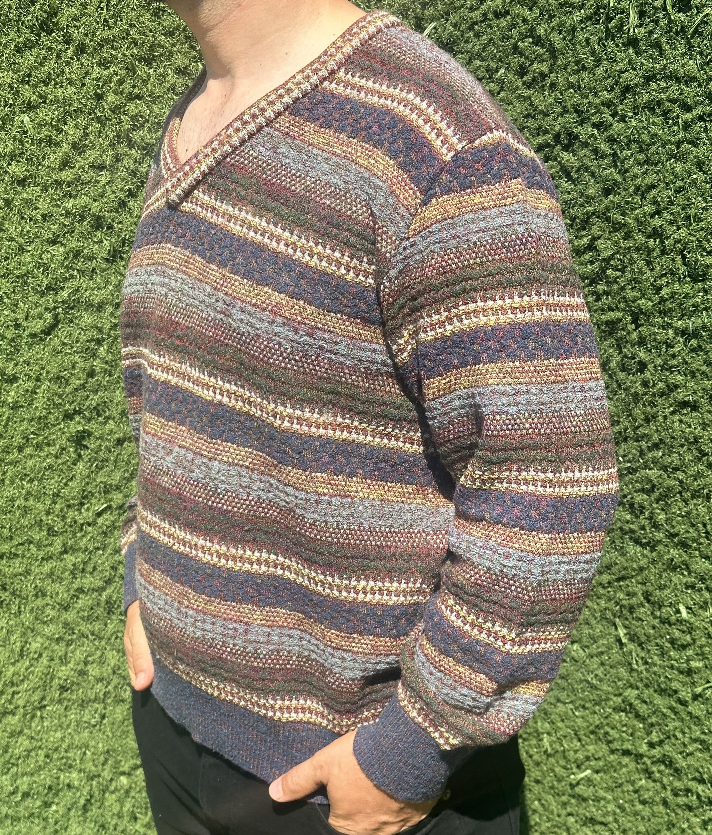 Missoni Missoni Sport 3D Knit Striped Pullover Cosby Sweater Size L Size US L / EU 52-54 / 3 - 2 Thumbnail