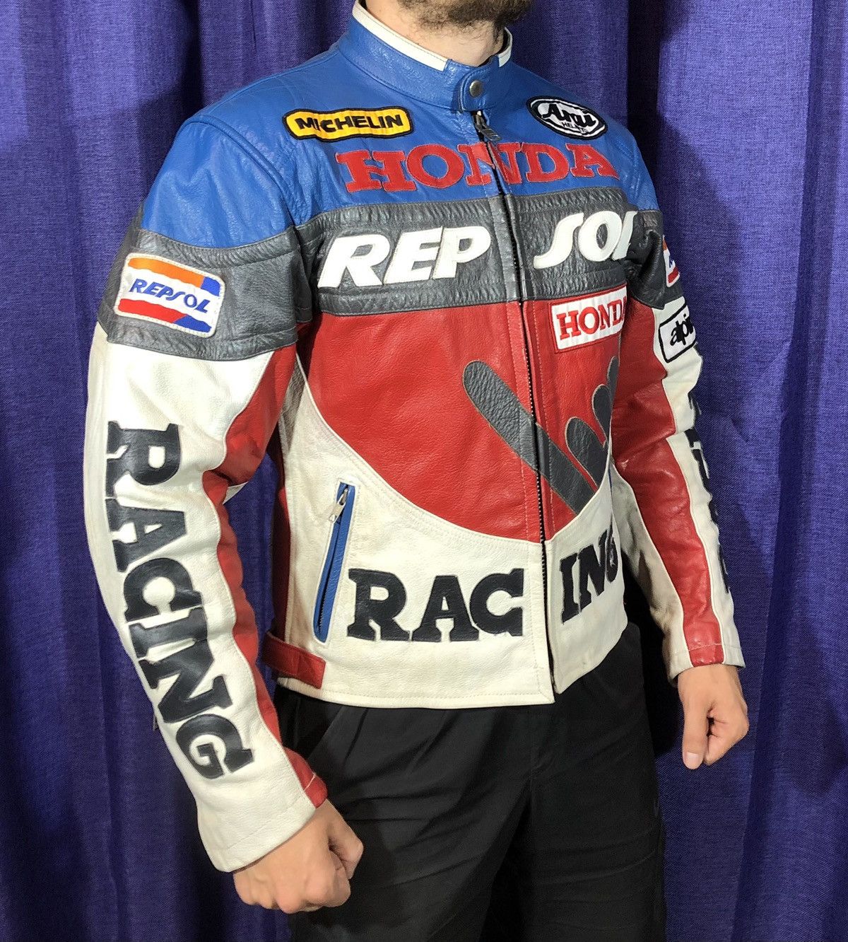 Dainese × Ferrari × Honda Honda Motorcycle leather jacket Racing Vintage Size US M / EU 48-50 / 2 - 2 Thumbnail