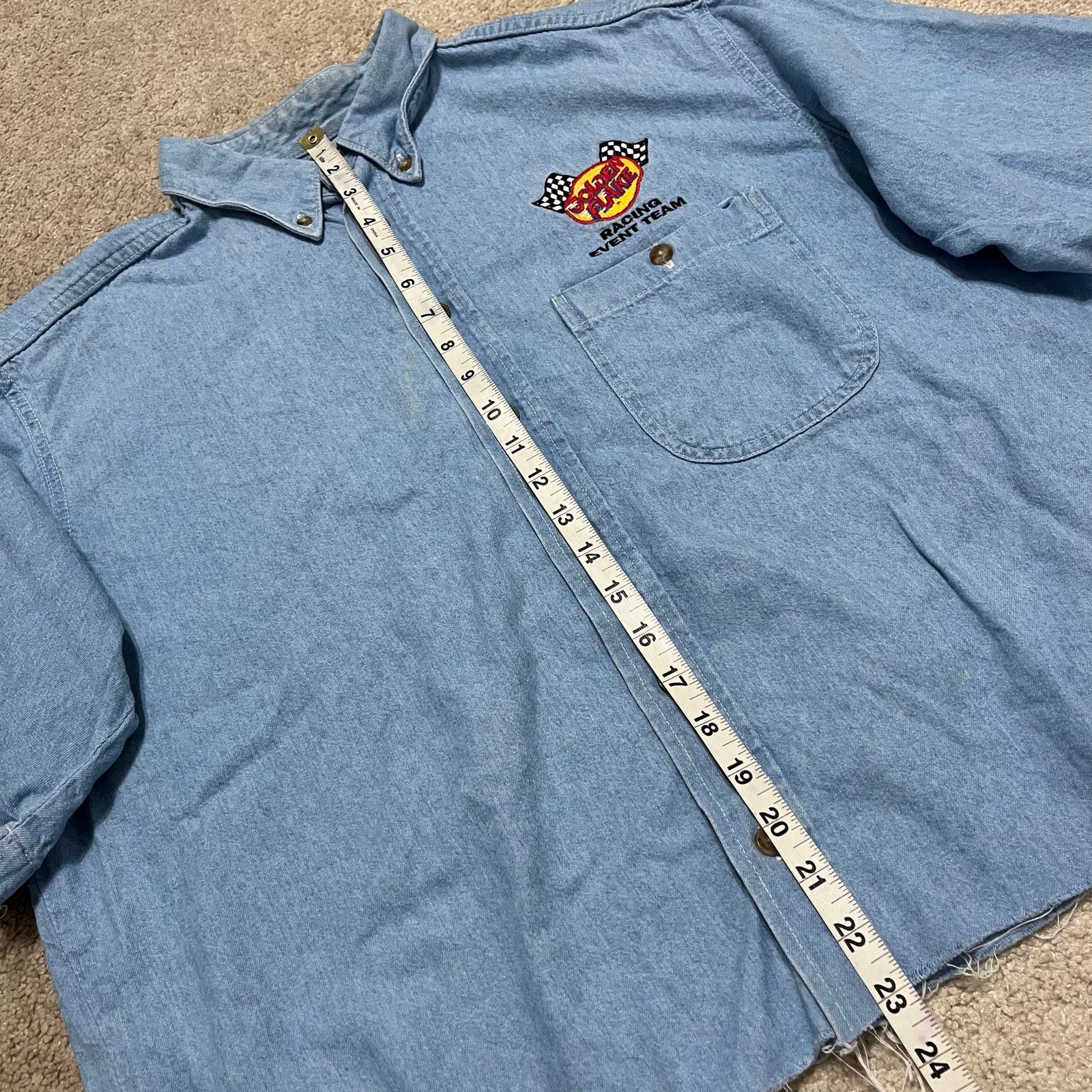 Other Vintage Golden Flake Racing Distressed Denim Button Up Large Size US L / EU 52-54 / 3 - 5 Thumbnail