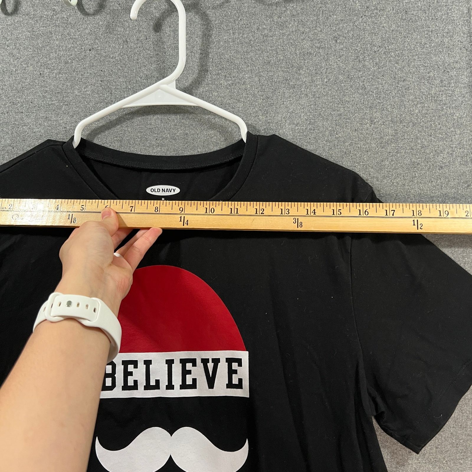 Old Navy Old Navy Christmas Santa Shirt Believe Black Colo Size M / US 6-8 / IT 42-44 - 5 Thumbnail