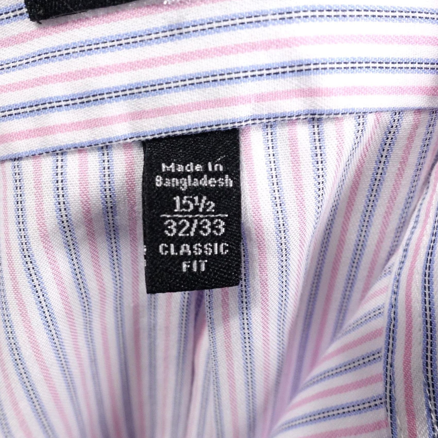Chaps Chaps Dress Shirt Mens 15.5 32/33 Multicolor Striped Classic Fit Button Collar 100% Cotton Non-Iron Shirt Mens Size 42R - 7 Thumbnail