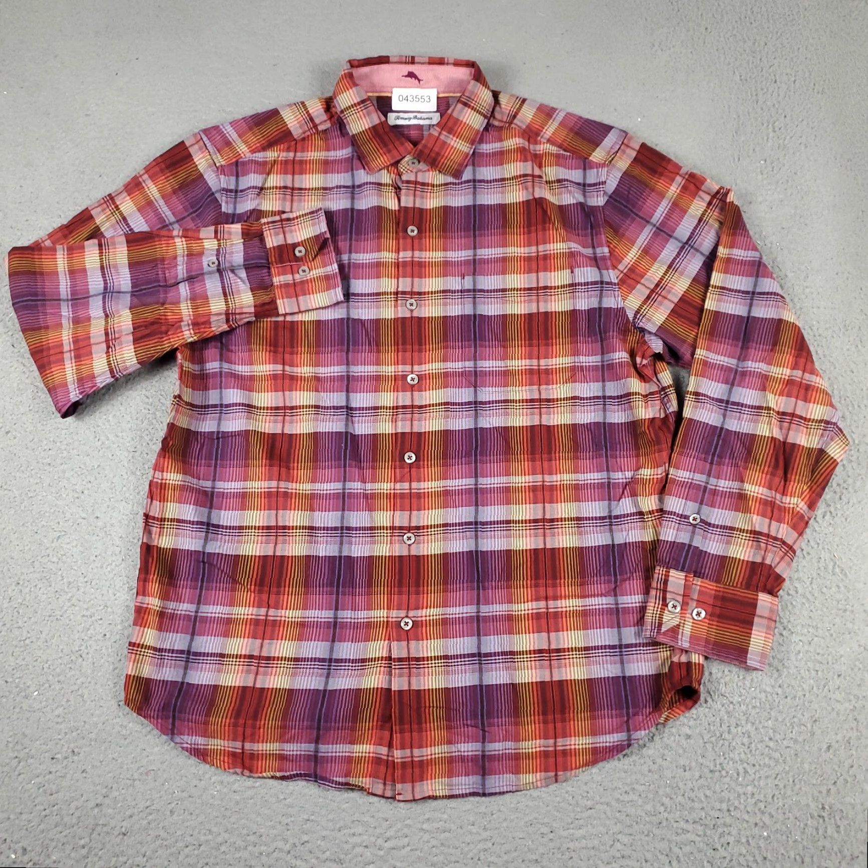 Tommy Bahama Tommy Bahama Shirt Mens Size Medium Red Plaid Button-Up Long Sleeve Shirt Size US M / EU 48-50 / 2 - 2 Thumbnail