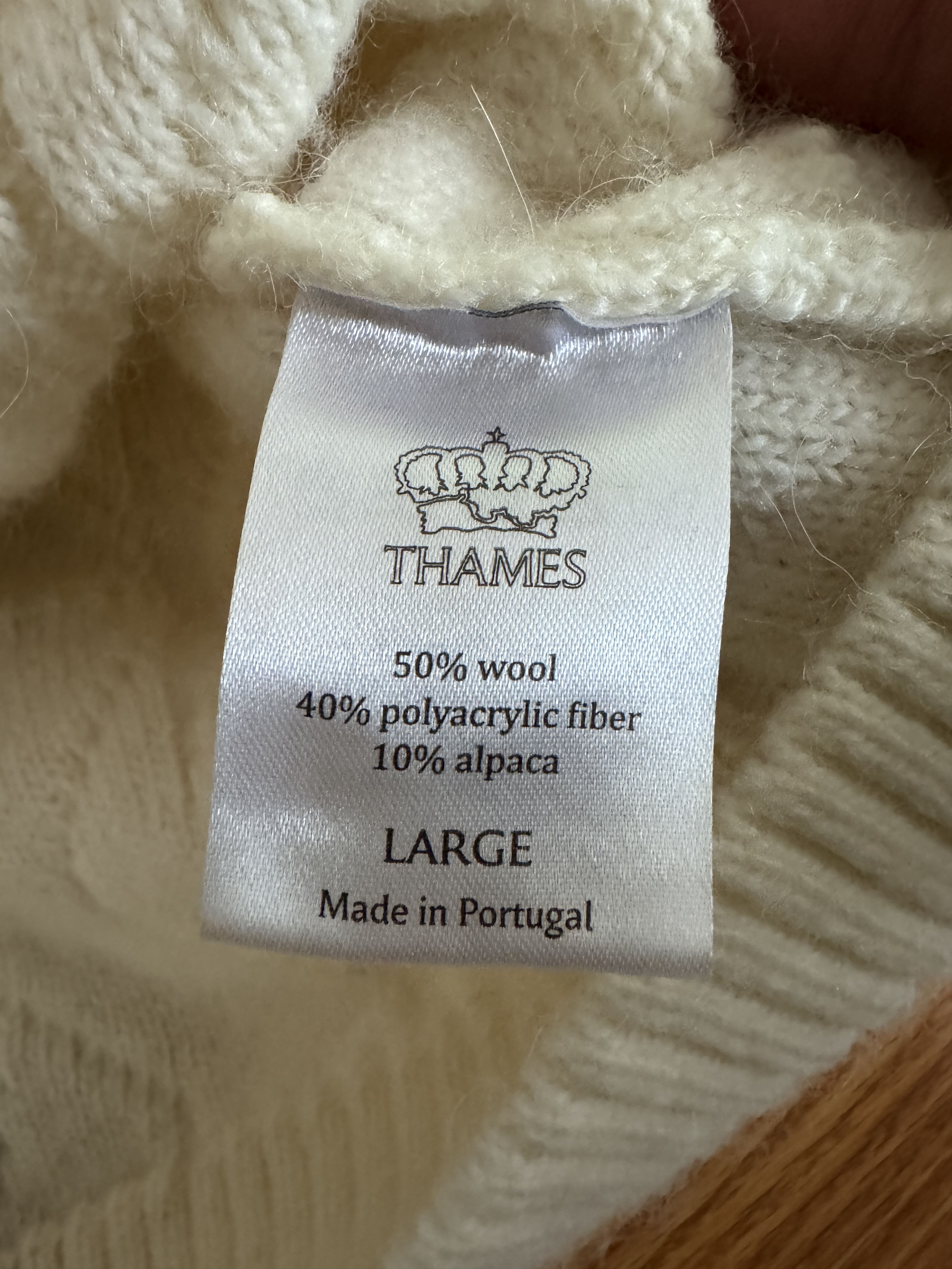 Thames MMXX. THAMES STARLINK CABLE-KNIT Size US M / EU 48-50 / 2 - 3 Thumbnail