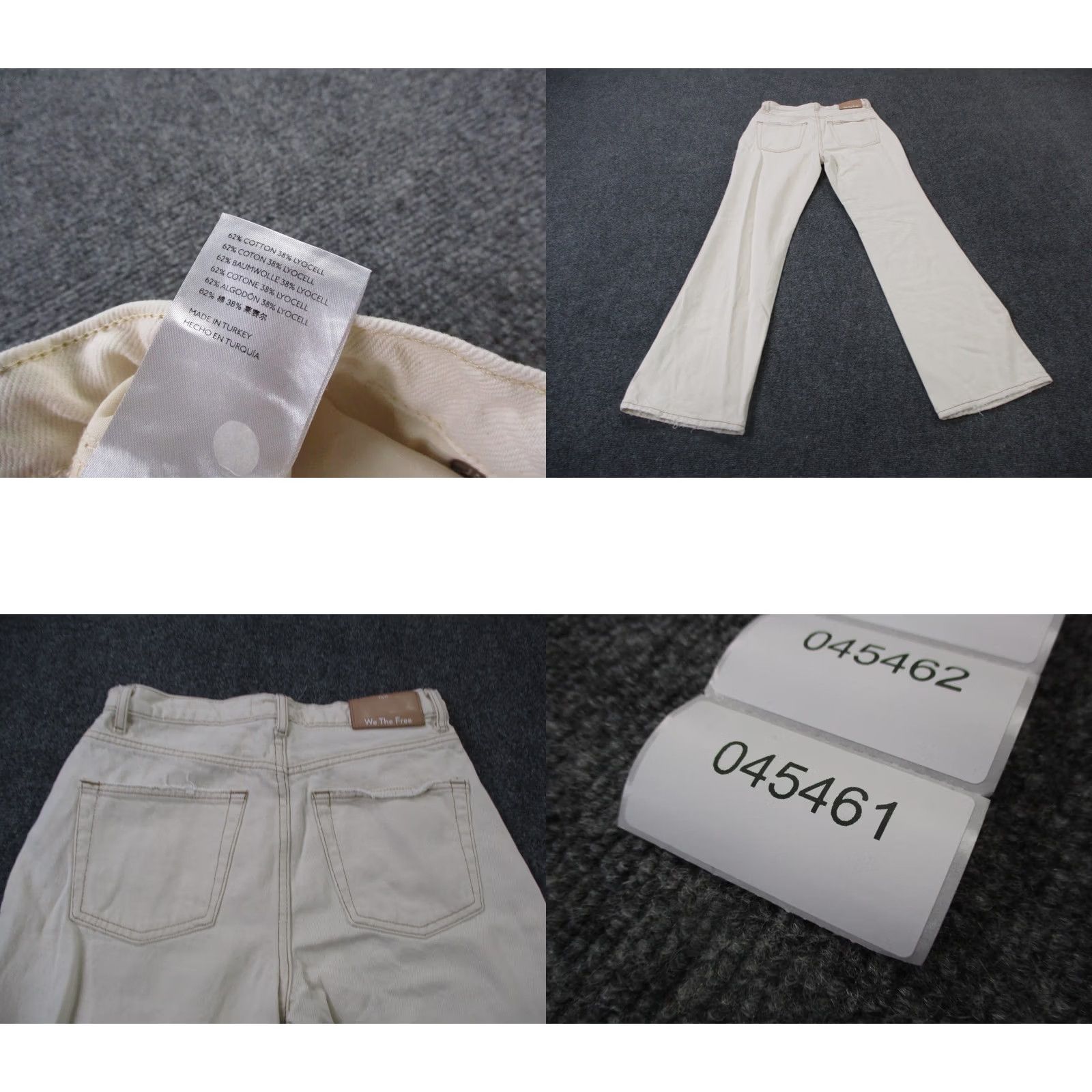 Free People Free People Jeans Womens 28 White Denim Flared Hippie Slimming Casual Regular Cotton Denim 33 Inseam Girls? Size 28" / US 6 / IT 42 - 8 Thumbnail